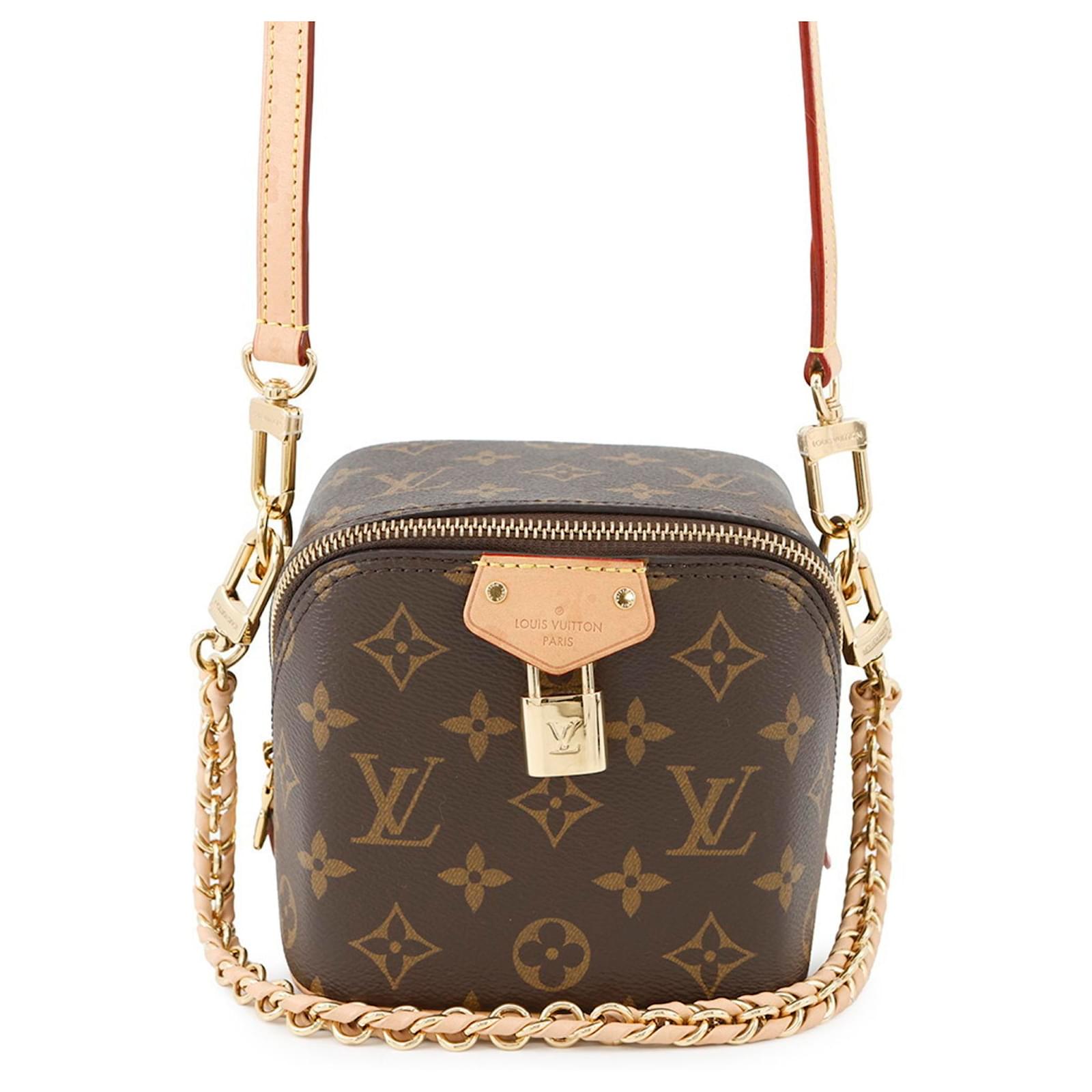 Louis Vuitton Monogram Just-in-Case Shoulder Bag Beige Patent