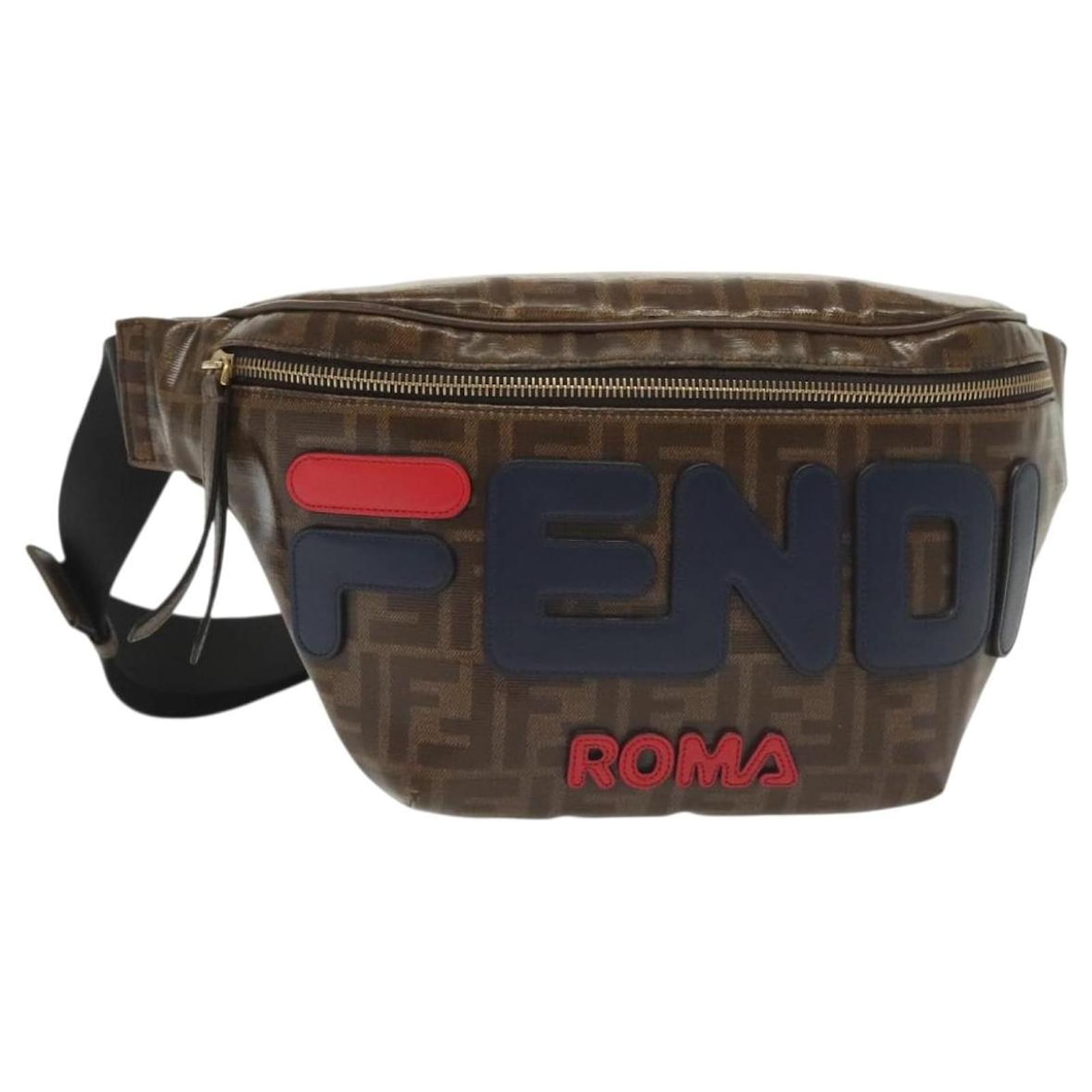 Sac banane FENDI en toile Zucca Collaboration FILA en toile