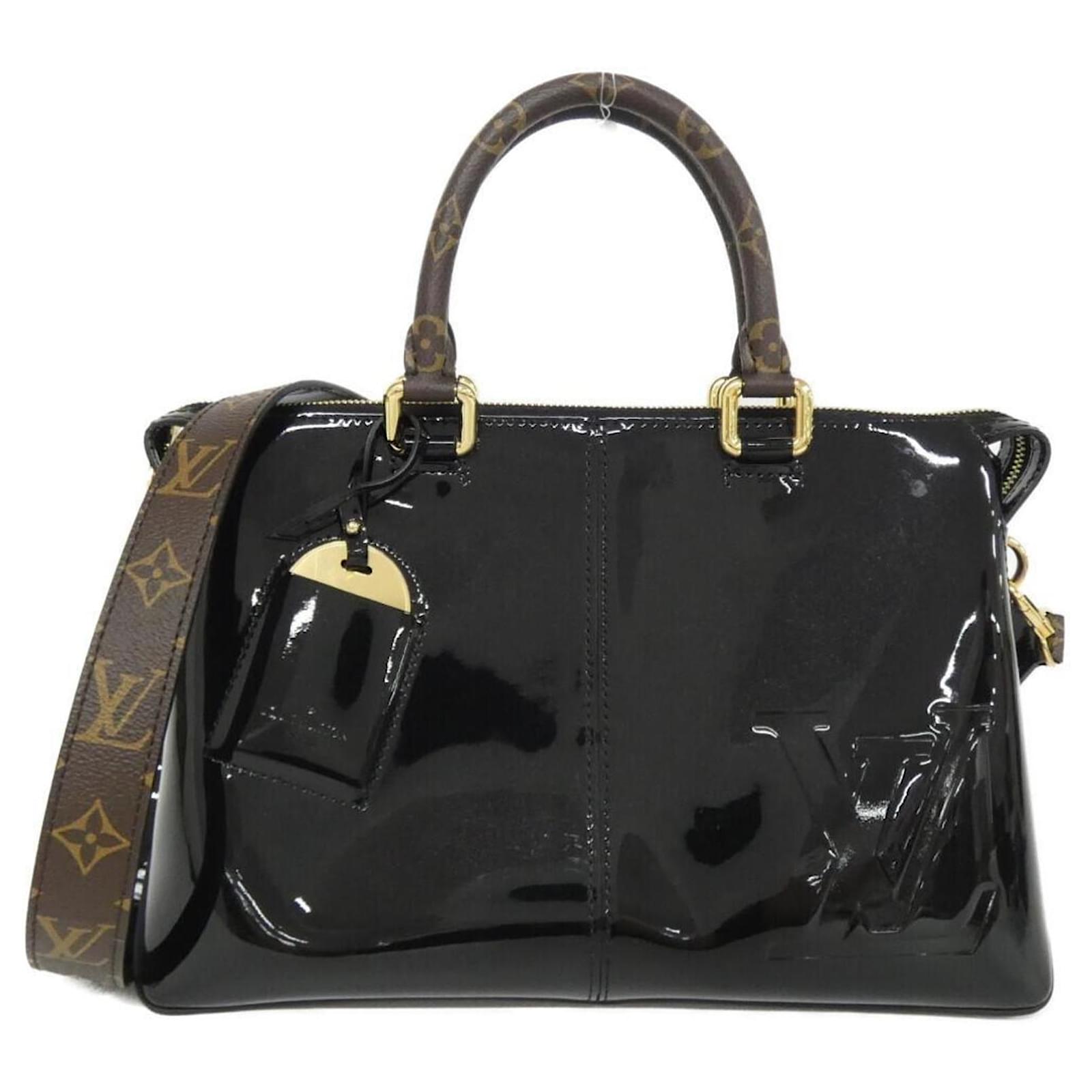 Louis Vuitton Monogram Vernis Miroir Tote Handbag Black Cloth ref