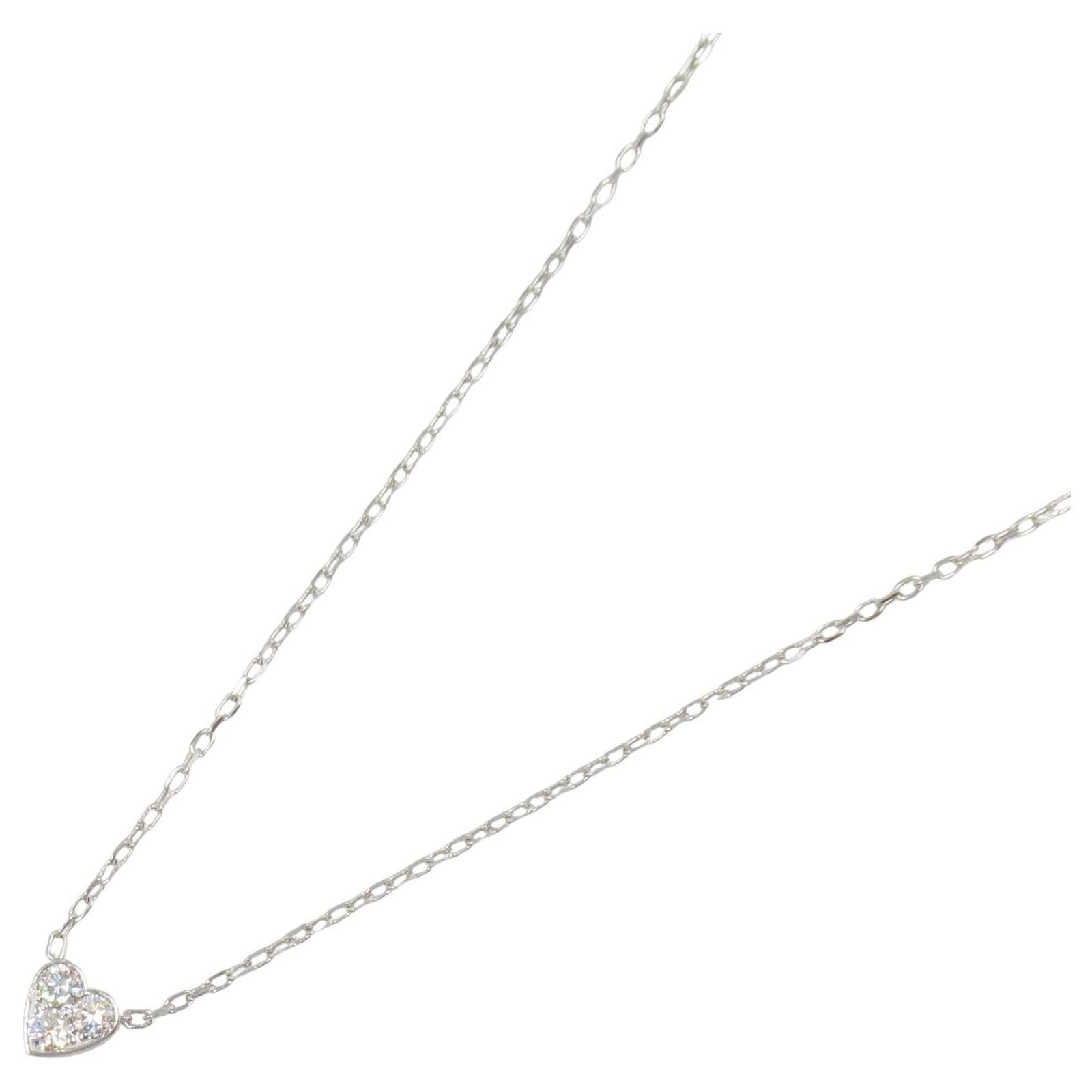 Collier Mini Cœur Au750 en Diamants Cartier Métal
