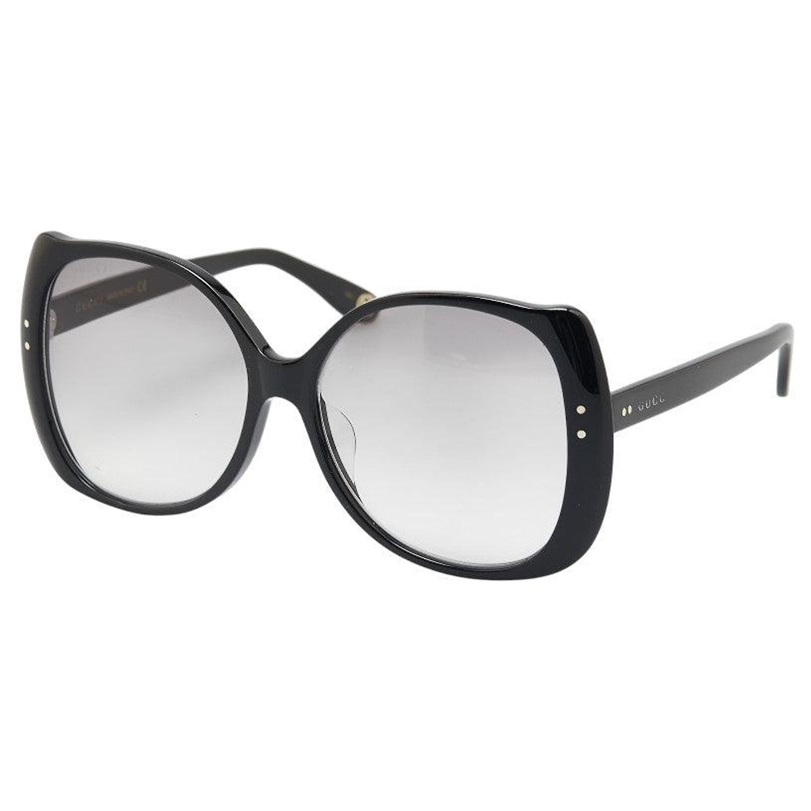 Gucci Logo Eyewear Butterfly Sunglasses Black Plastic ref 