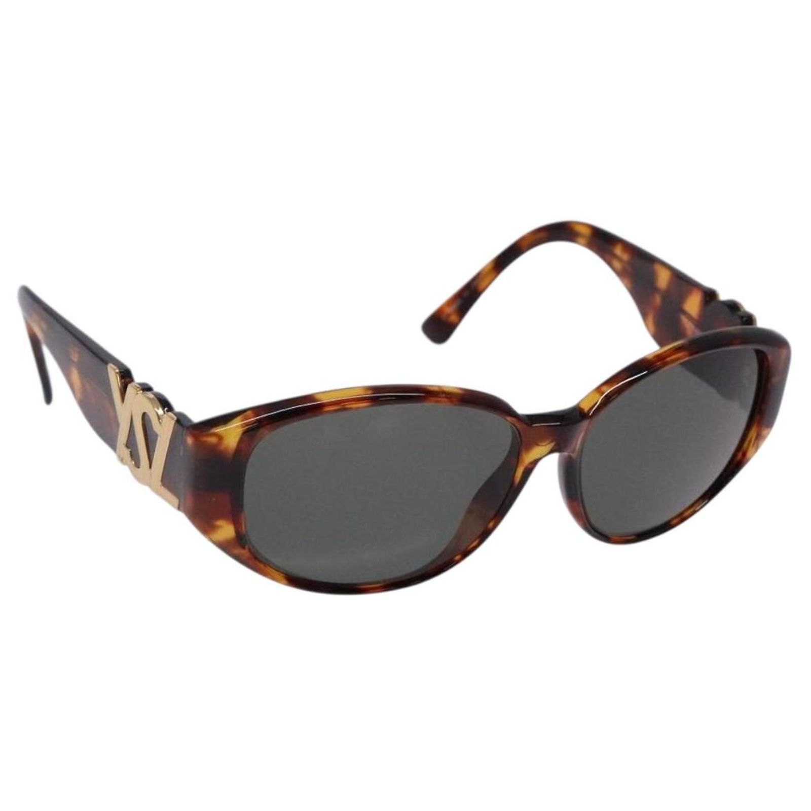 SAINT LAURENT Sunglasses plastic Brown Auth yk19449V ref 