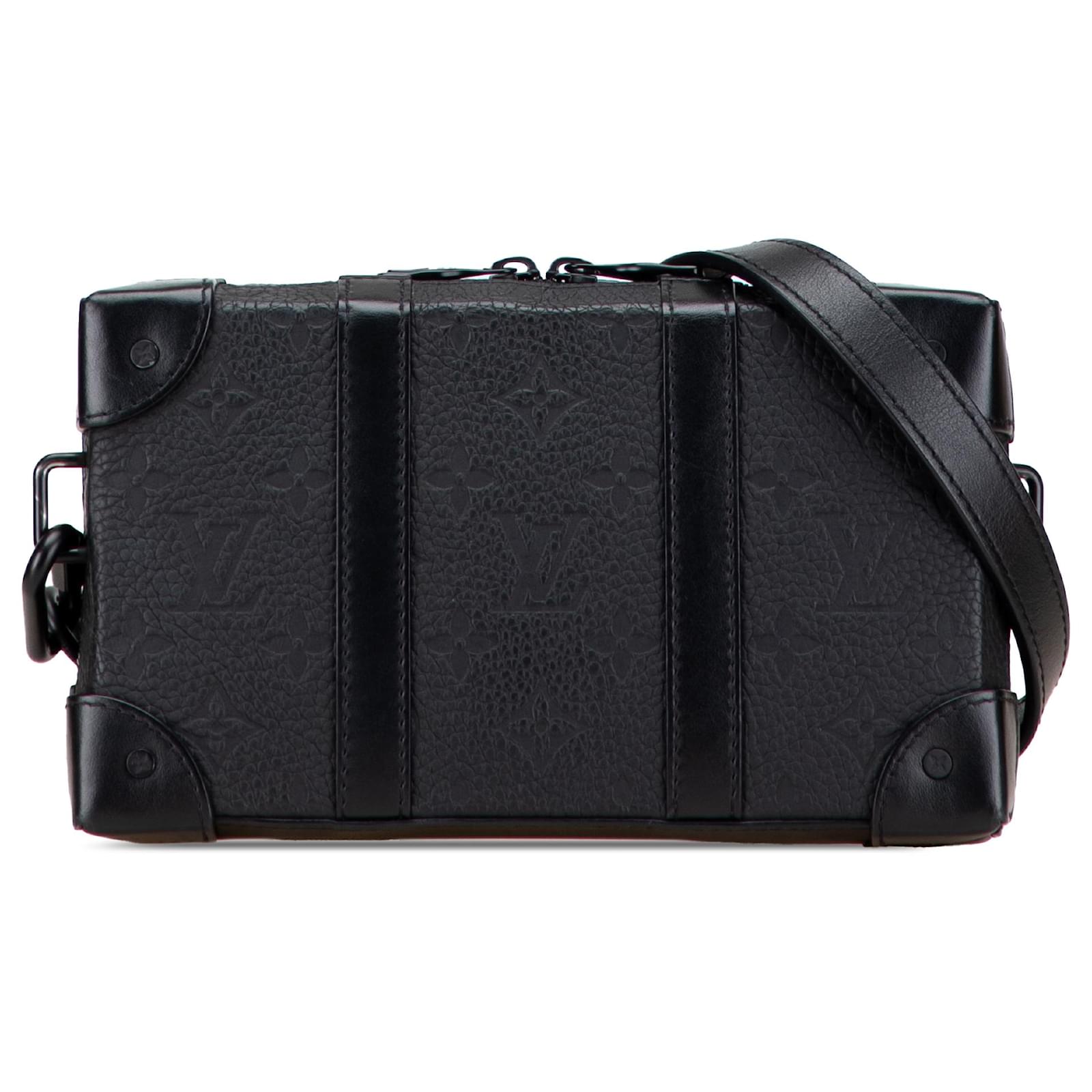 Louis Vuitton Black Monogram Taurillon Soft Trunk Wallet Leather