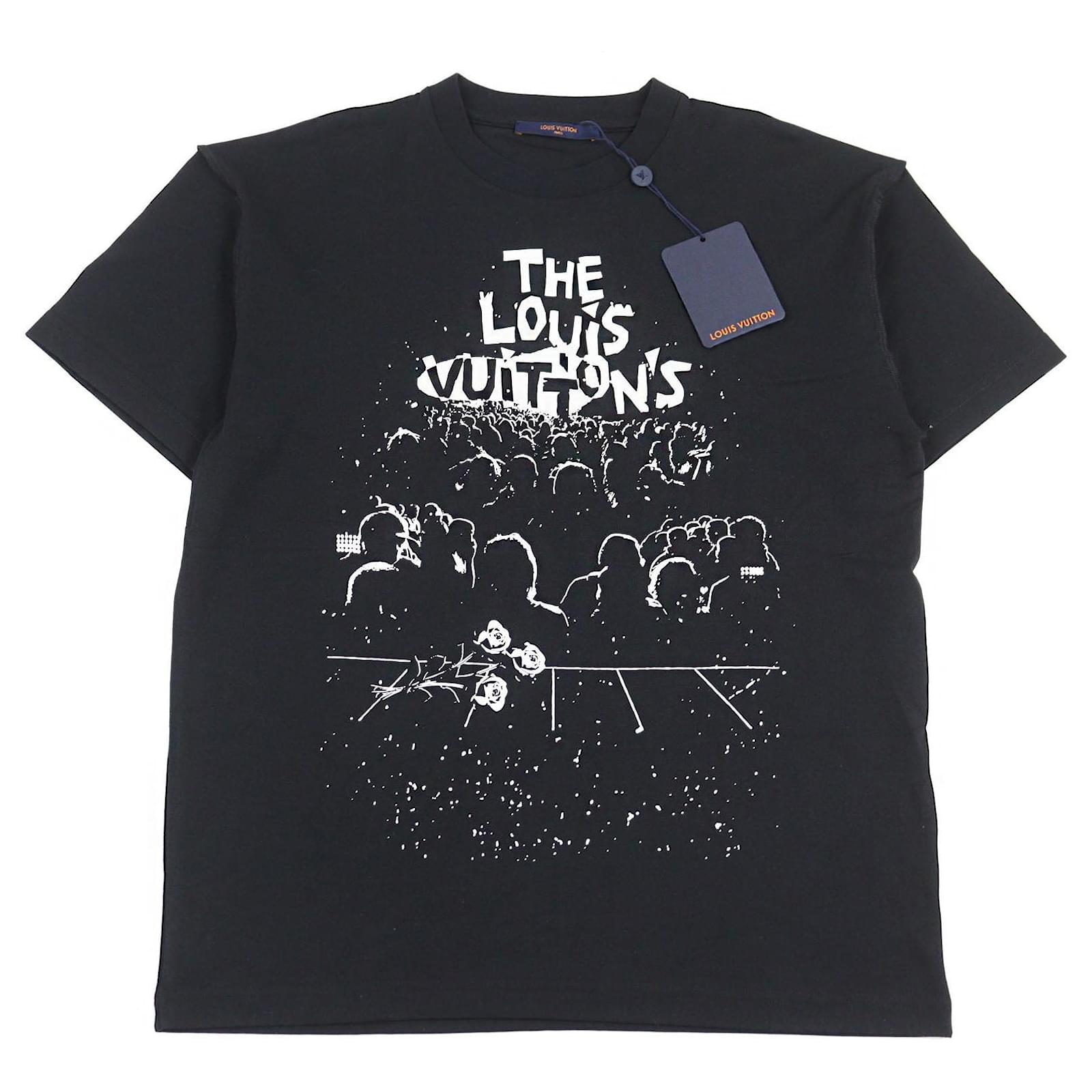 Louis Vuitton LV concert print Cotton T-shirt Black White ref