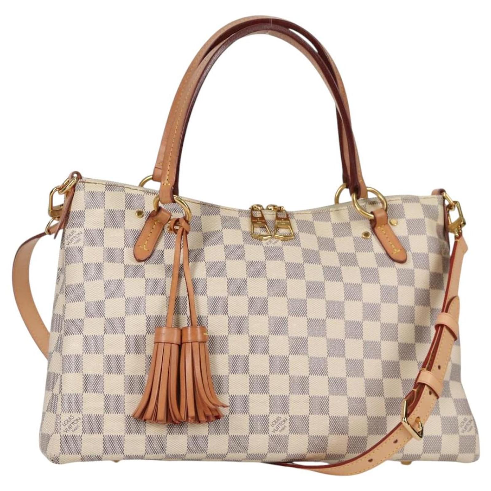 LOUIS VUITTON Damier Azur Lymington Tote Bag 2way N40022 LV Auth