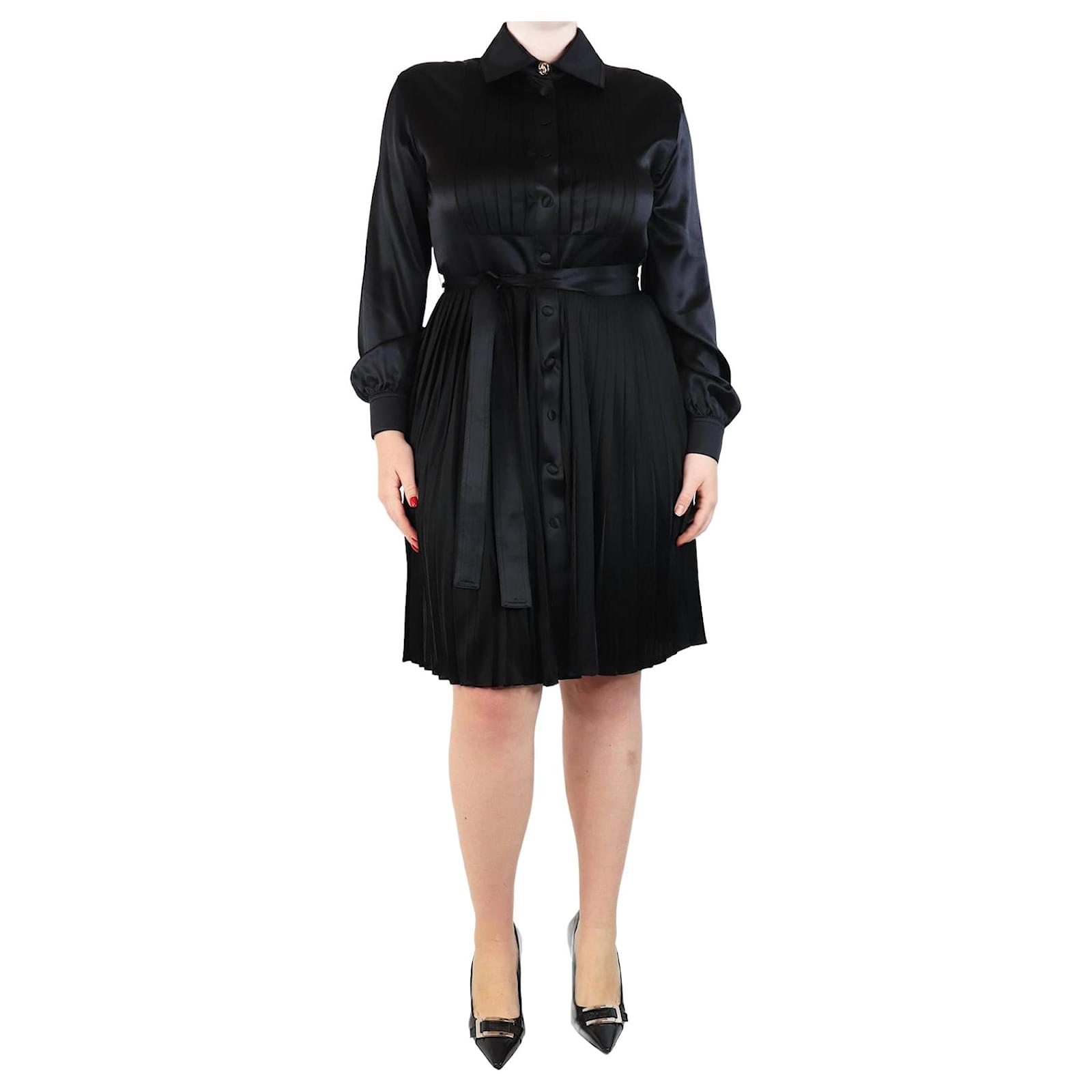 strapless open back dress Burberry Black Pleated Dress