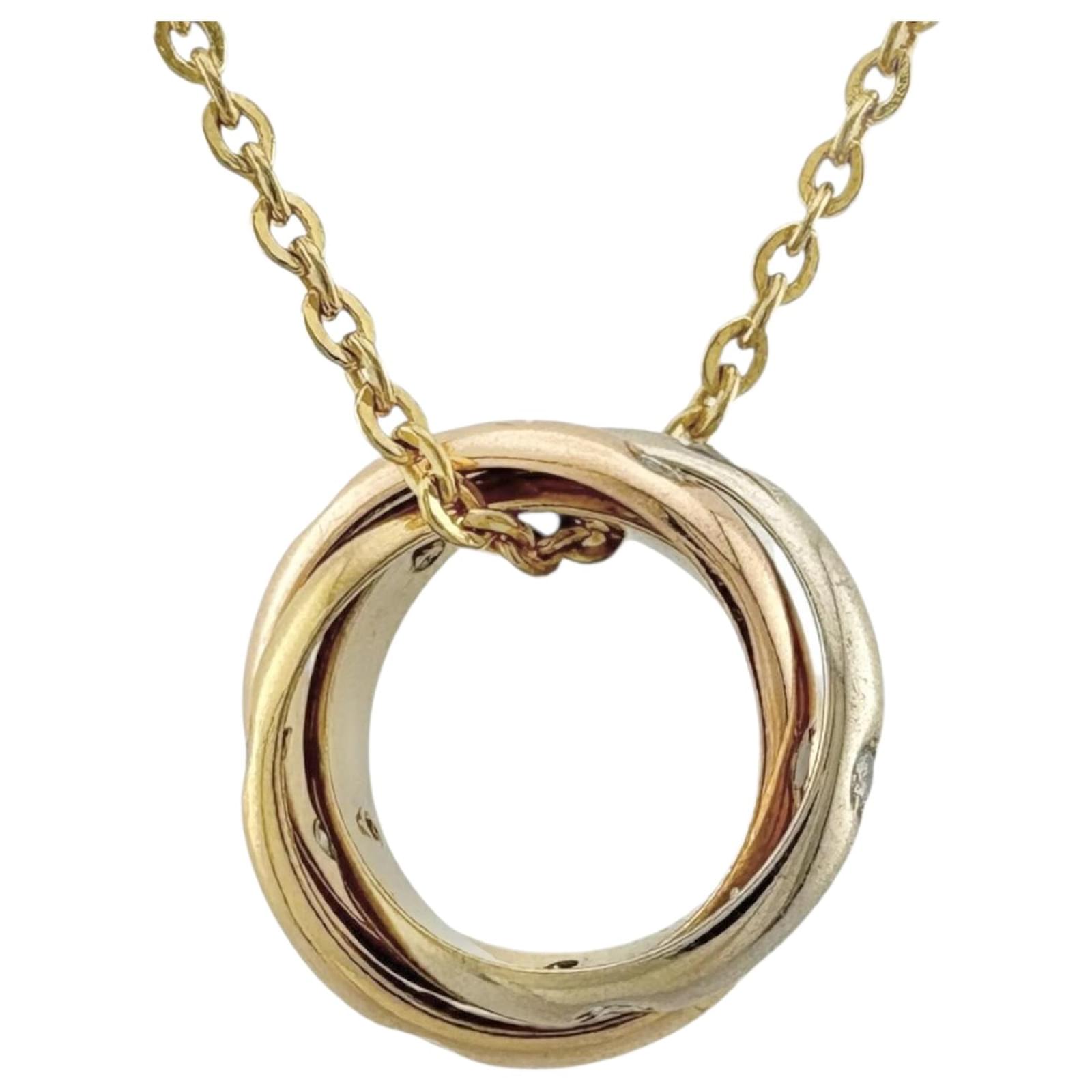 Cartier Baby Trinity Necklace Silvery Golden White gold Yellow