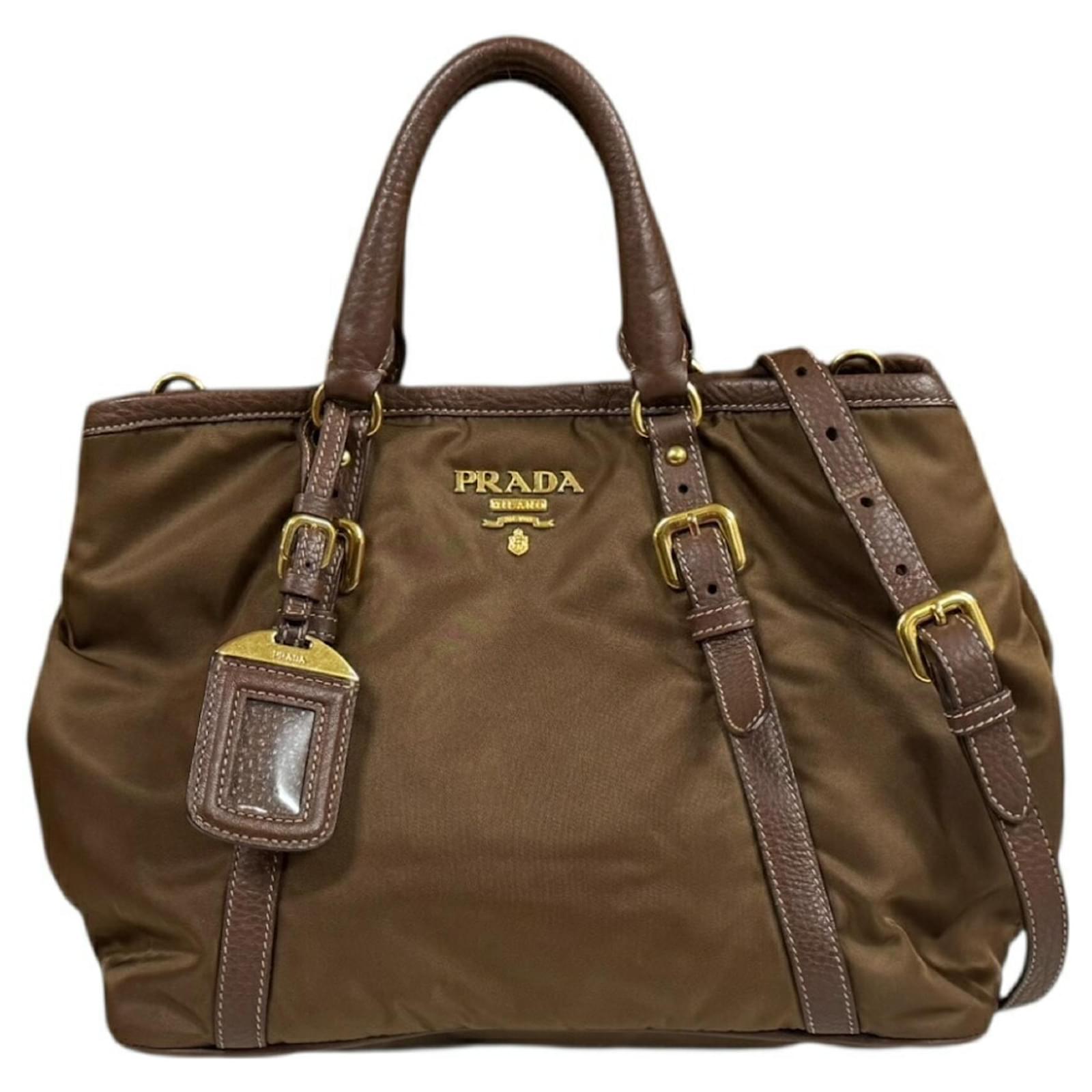 Prada Nylon Shoulder Bag BN1841 Brown ref.JC2522735 (Sold) - Joli