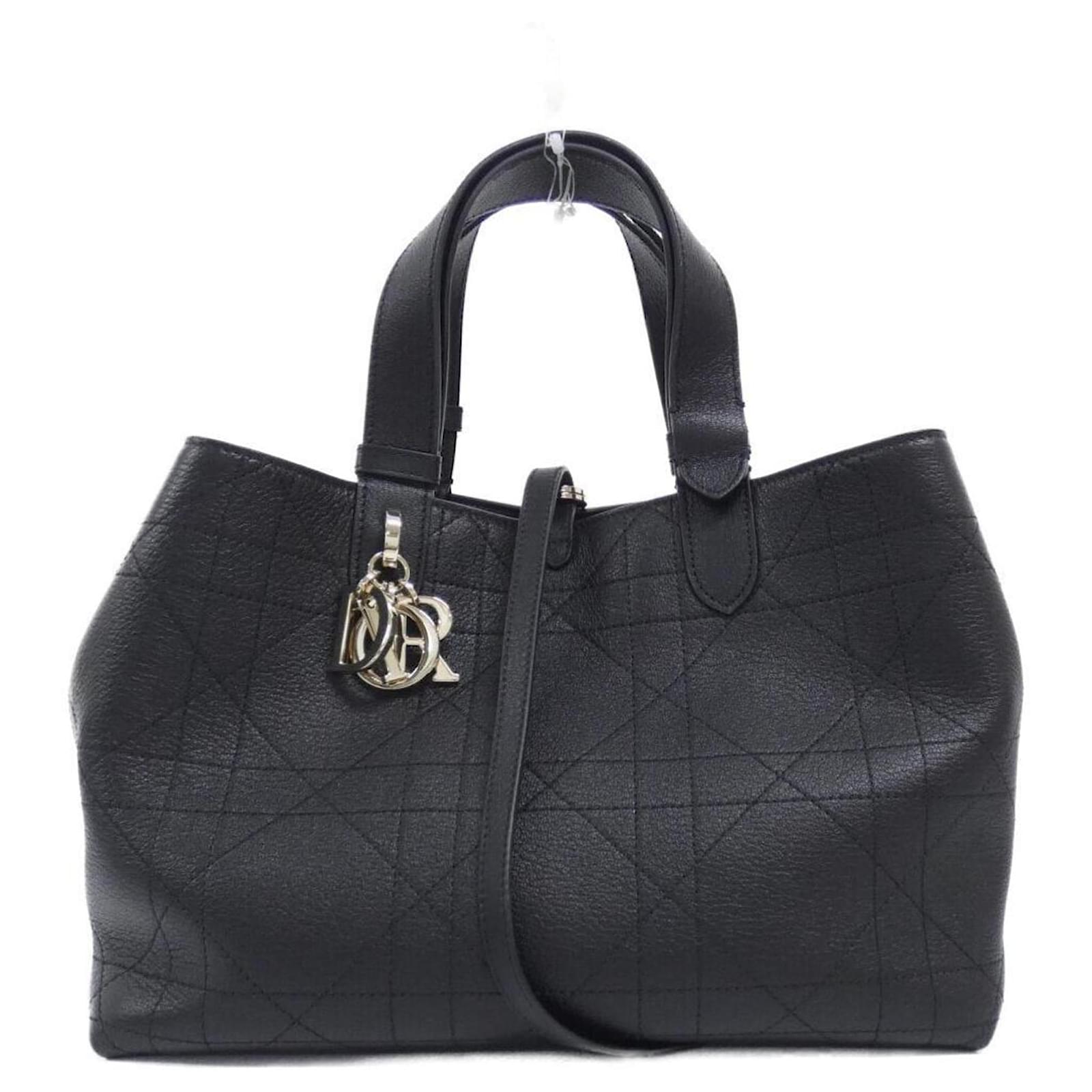 Borsa a mano Toujours Medium Christian Dior Nero Pelle