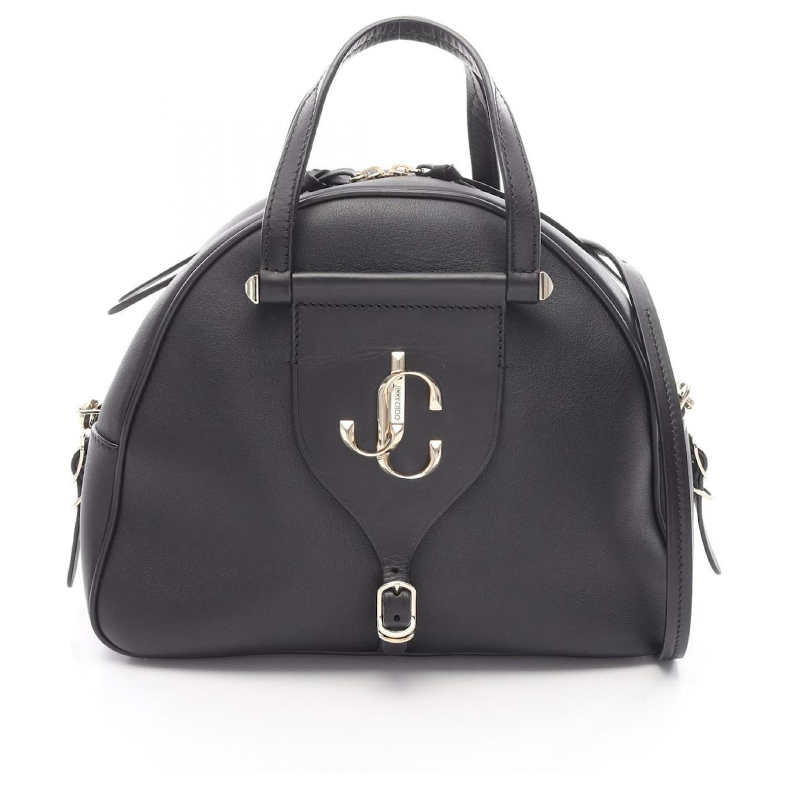 Jimmy Choo Varenne Bowling M Handbag Black Leather ref.2523420