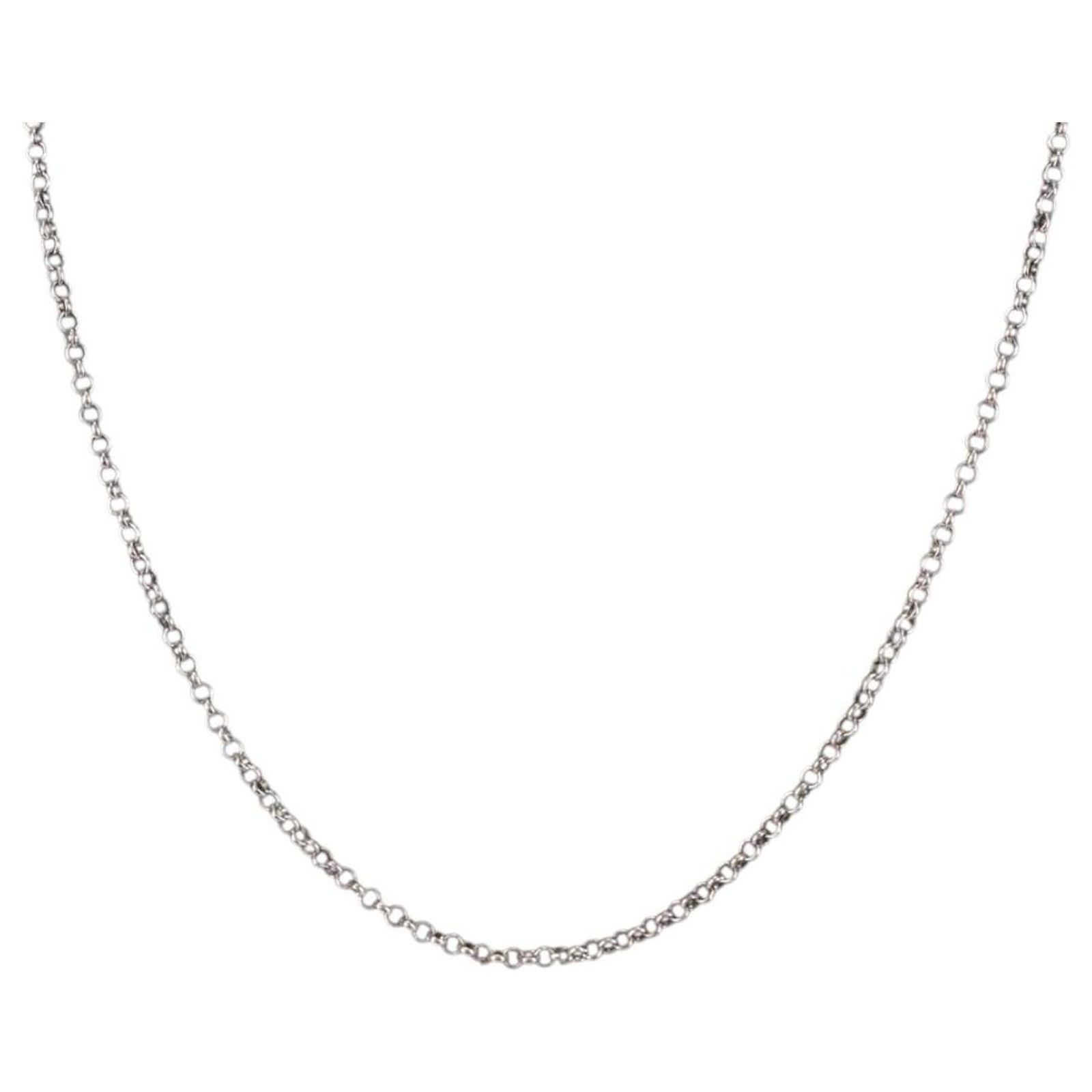 Chrome Hearts Roll Chain Necklace Ag925 Silver Auth 134925M ref