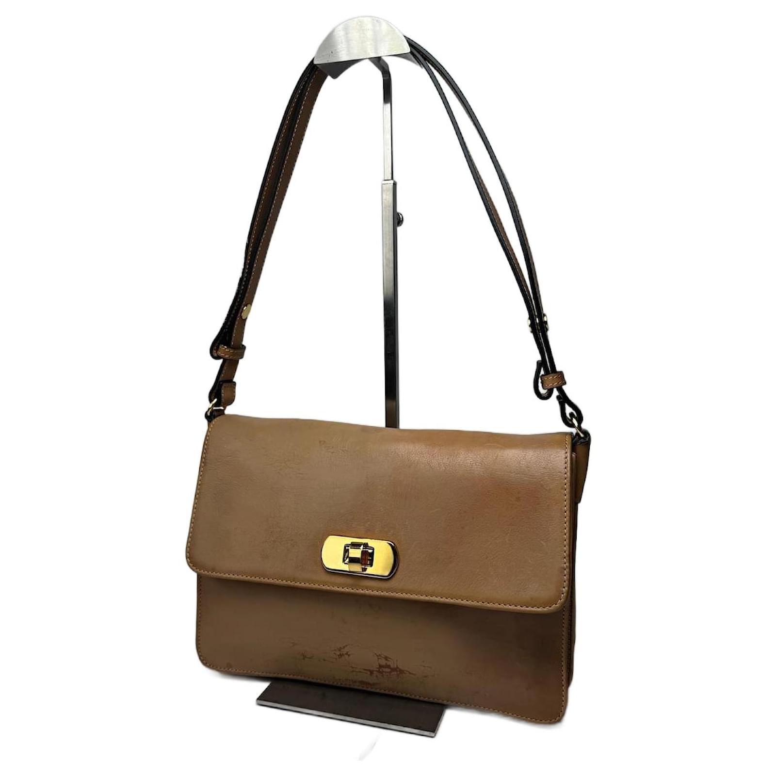 Vintage Marni 2Way Leather Bag Camel ref.2526007 - Joli Closet