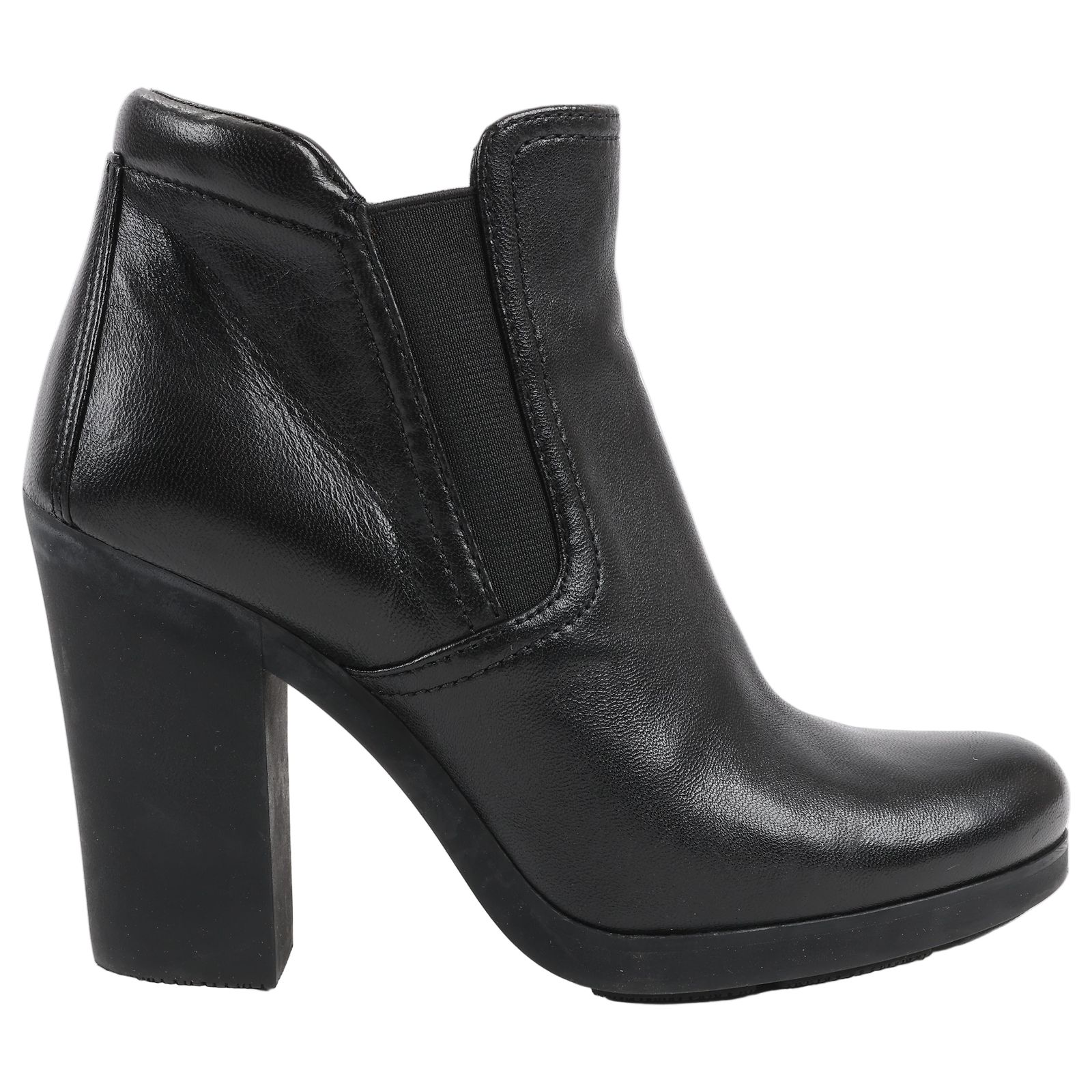 Prada Sport Leather Side Gore Ankle Boots in Black 3TP022, Size 38 