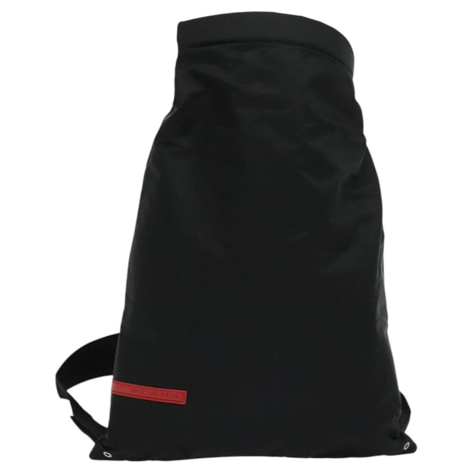 PRADA Sports Backpack Nylon Black Silver Auth 138214 PRADA Sports Backpack Cotton Black Silver Auth bs26584  main image 2
