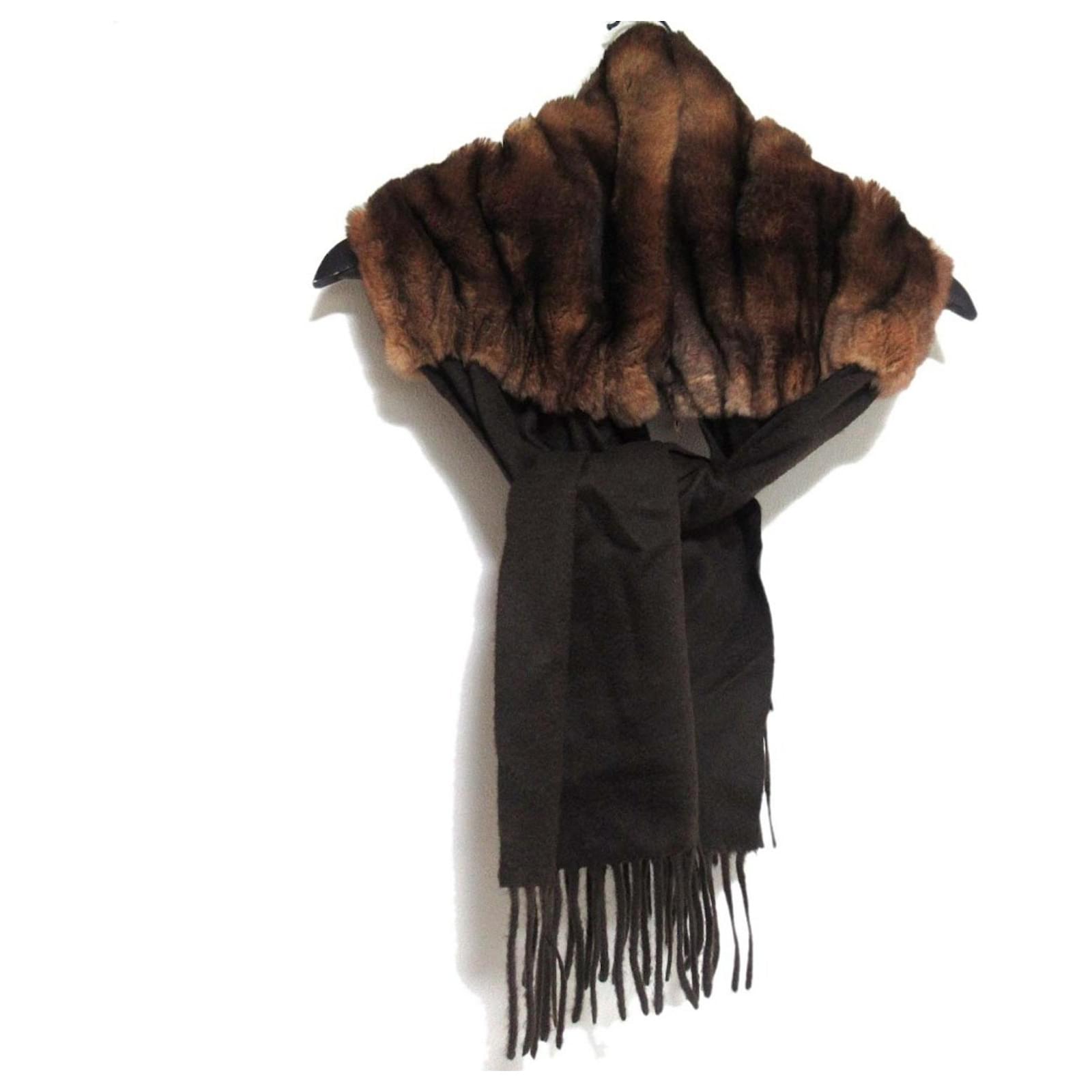 小物 FENDI Fur & Cashmere Stole Muffler Men's Designer Scarves | FENDI US FENDI Fur & Cashmere Stole Muffler