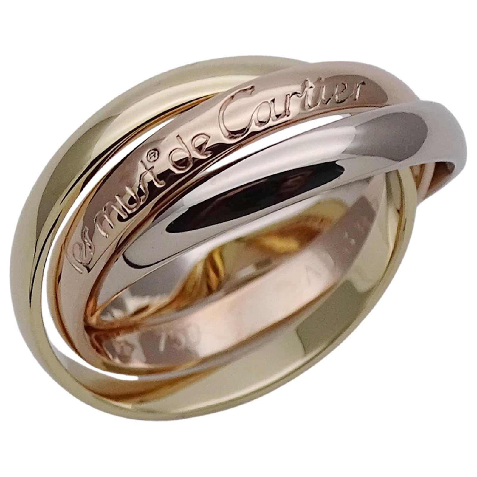 Bague Trinity Cartier pour Femmes Or blanc Or jaune Or rose Doré