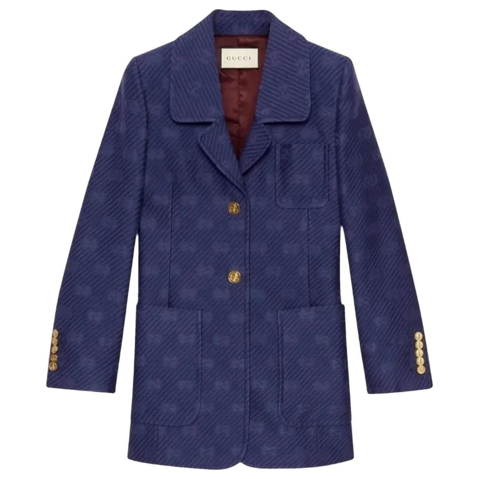 Gucci My Body My Choice Blue Wool Blazer ref.2534265 - Joli Closet