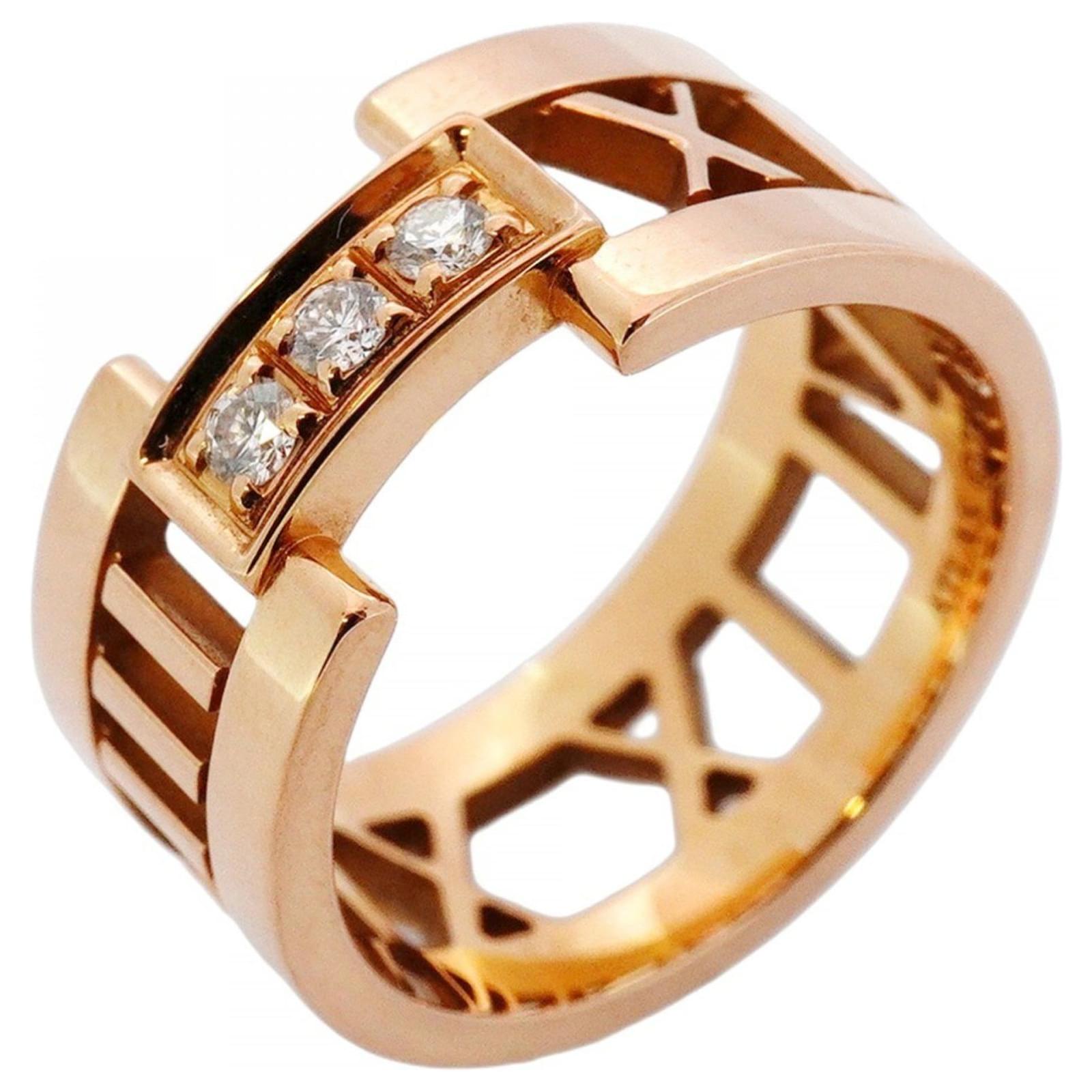 Tiffany Co Tiffany Atlas 3PD Band Ring in 18K Pink Gold ref