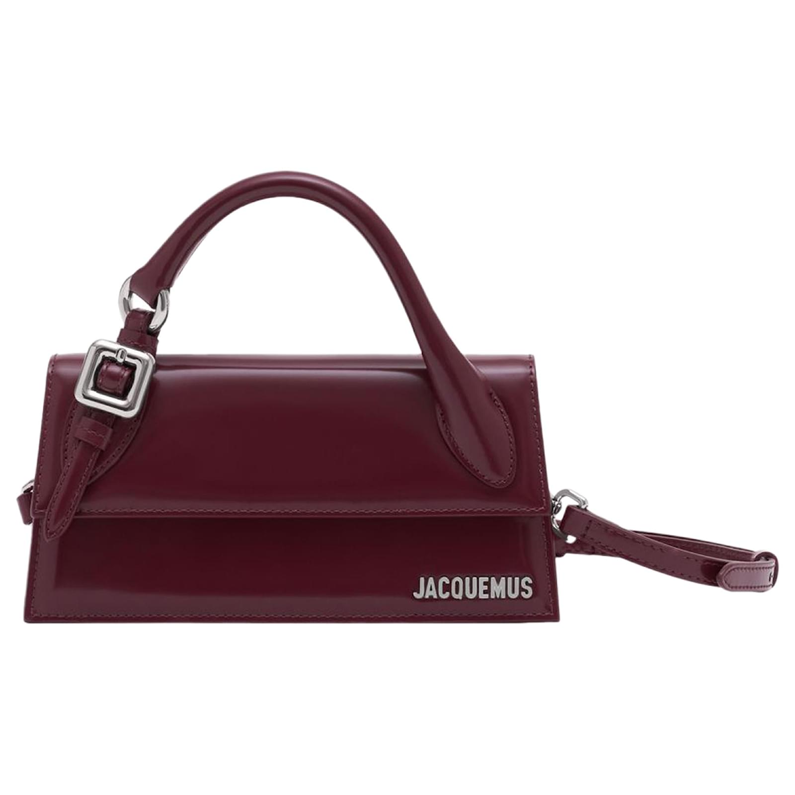 Le Chiquito Long Boucle Jacquemus Cuir Bourgogne Veau façon