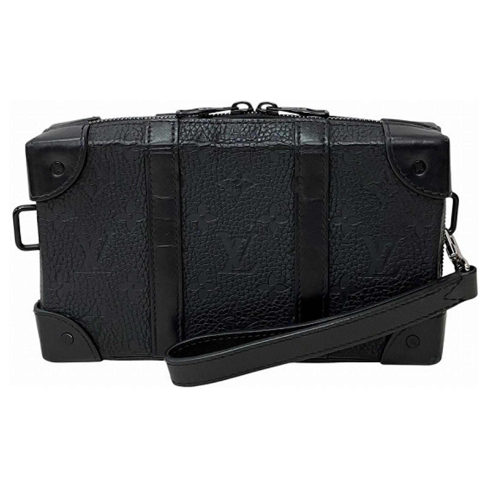 Louis Vuitton Monogram Soft Trunk Wallet Shoulder Bag Black
