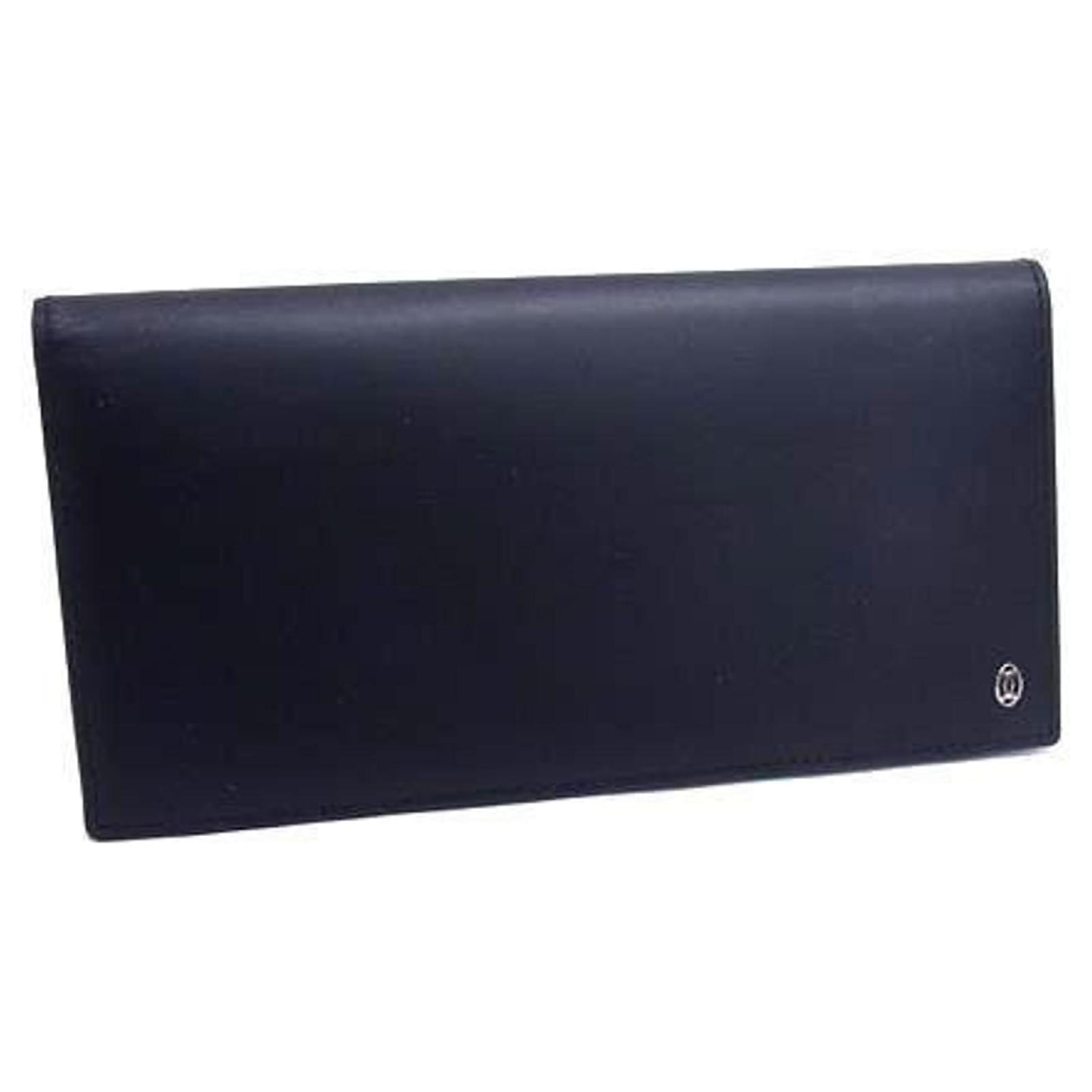 Cartier Pasha de Long Wallet L300439 in Black Leather