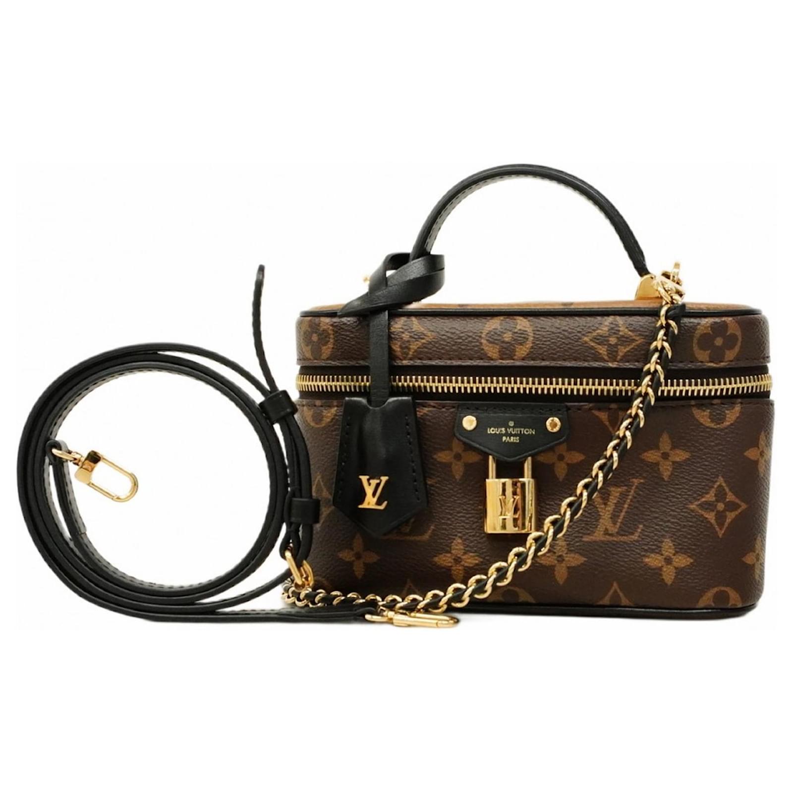 Louis Vuitton Monogram Reverse Vanity Chain Pouch Brown ref