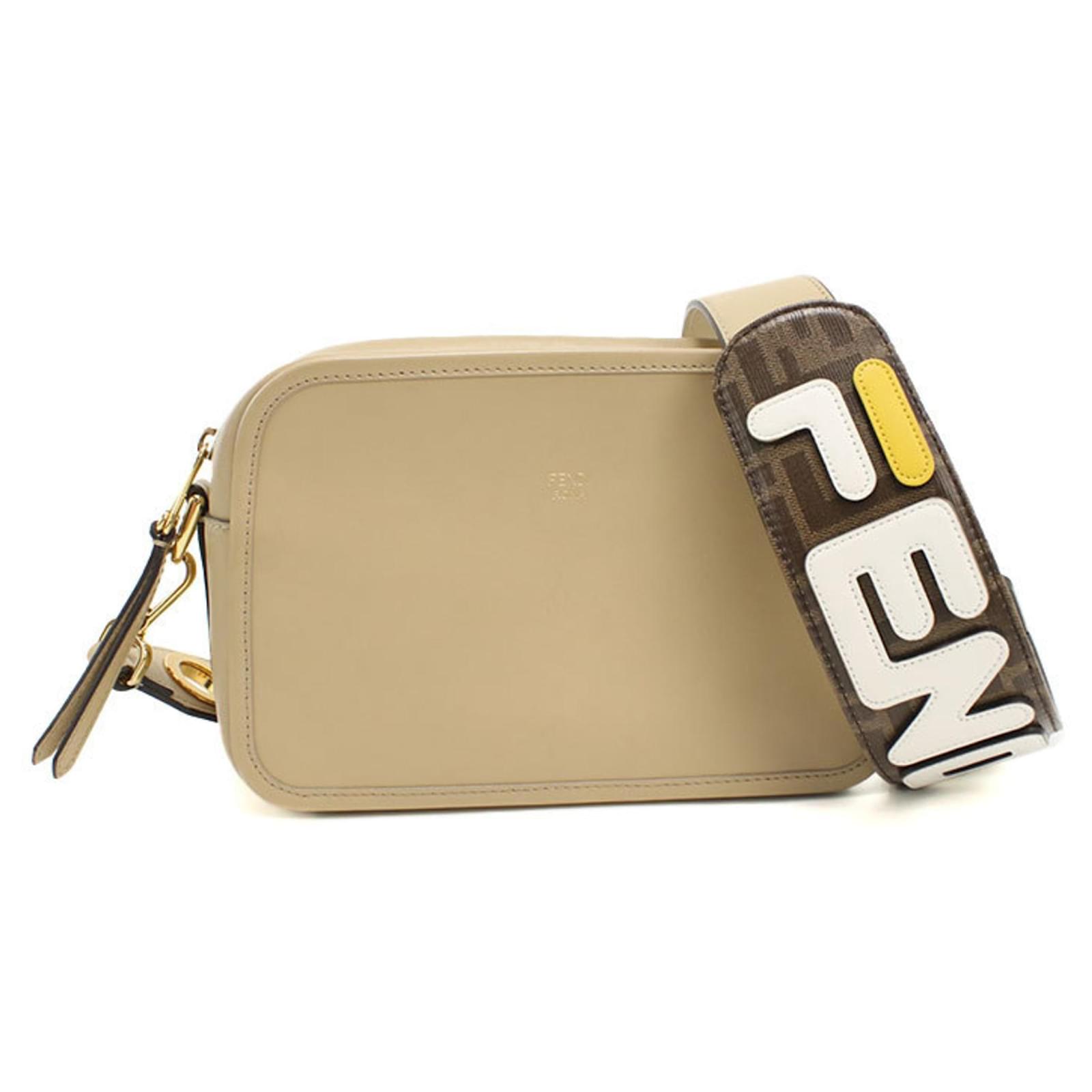 Sac à bandoulière beige pour femme Fendi Cuir Joli