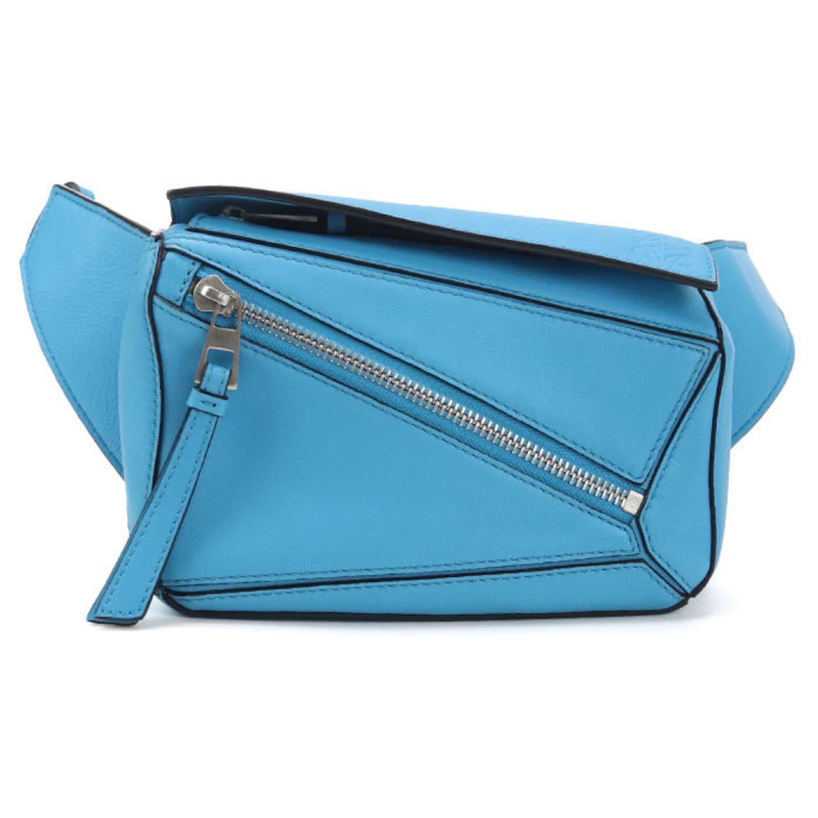 Loewe Mini Puzzle Bum Bag Blue Leather ref.2542773 - Joli Closet