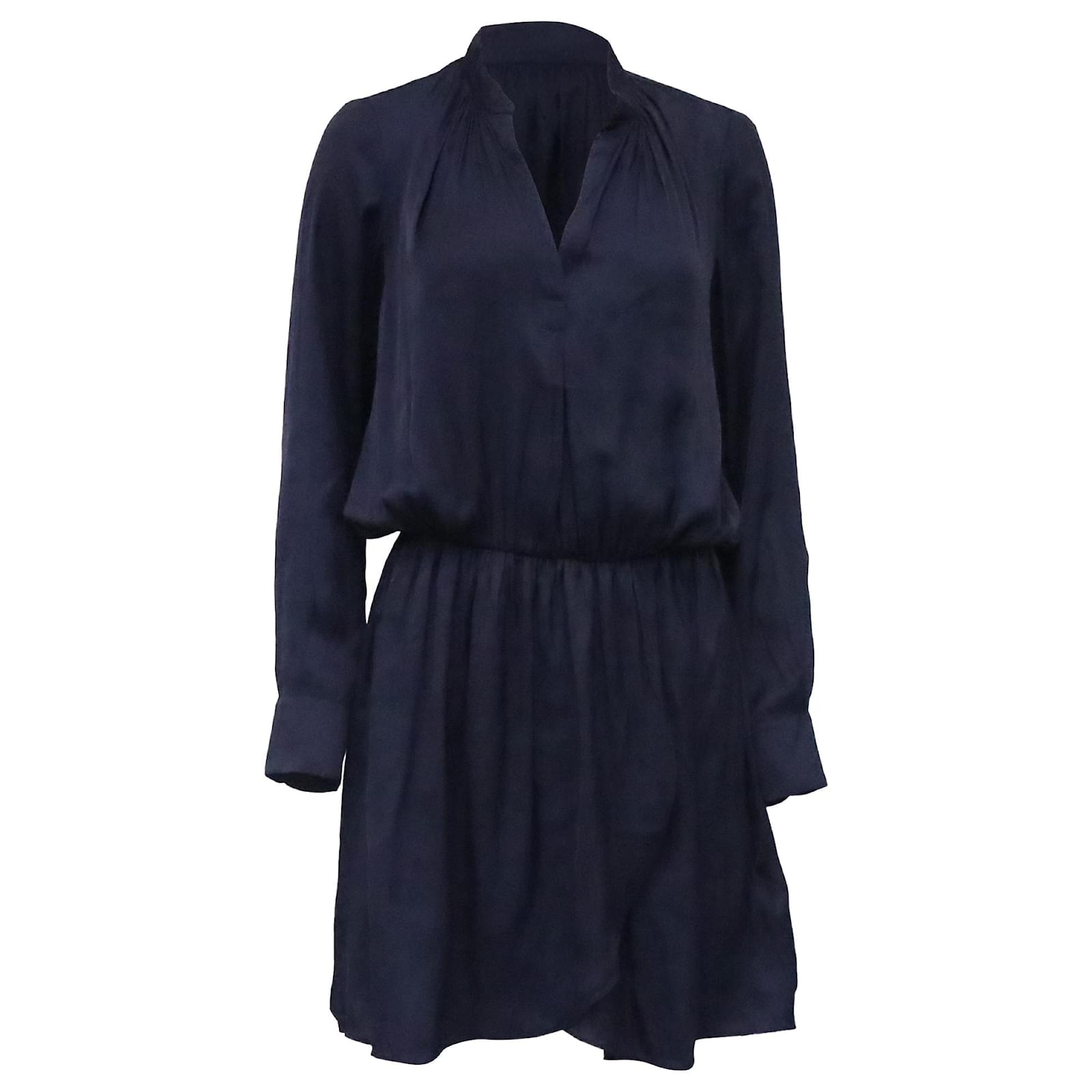 navy blue long sleeve mini dress Audrey Dress Short Sleeve (Royal Blue) XXS