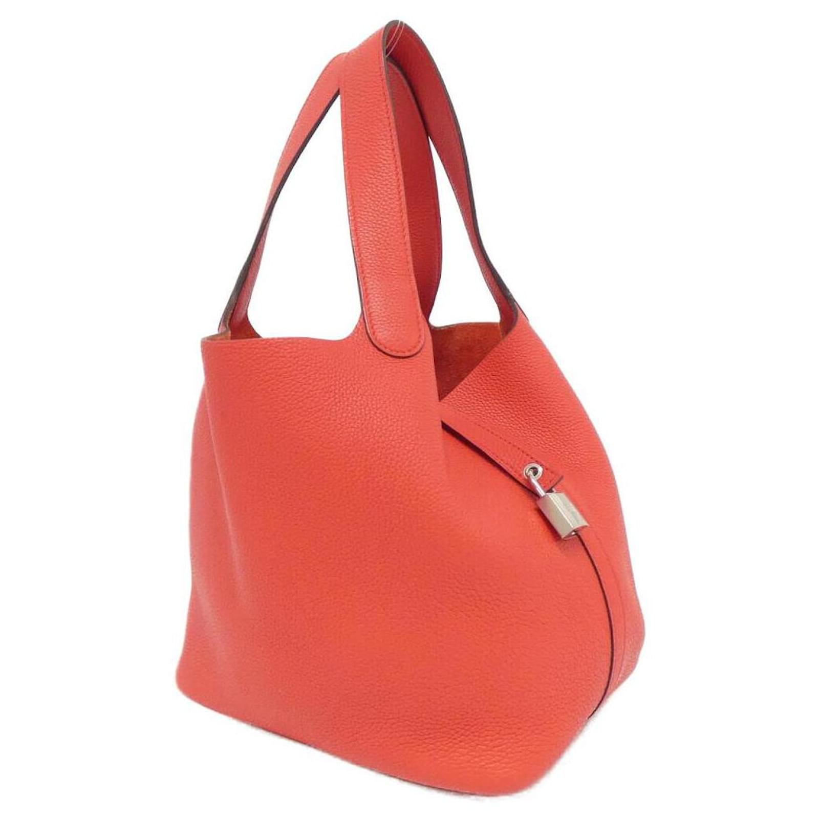 Hermès Hermes Picotin Lock Taurillon Maurice Bag Red Leather ref