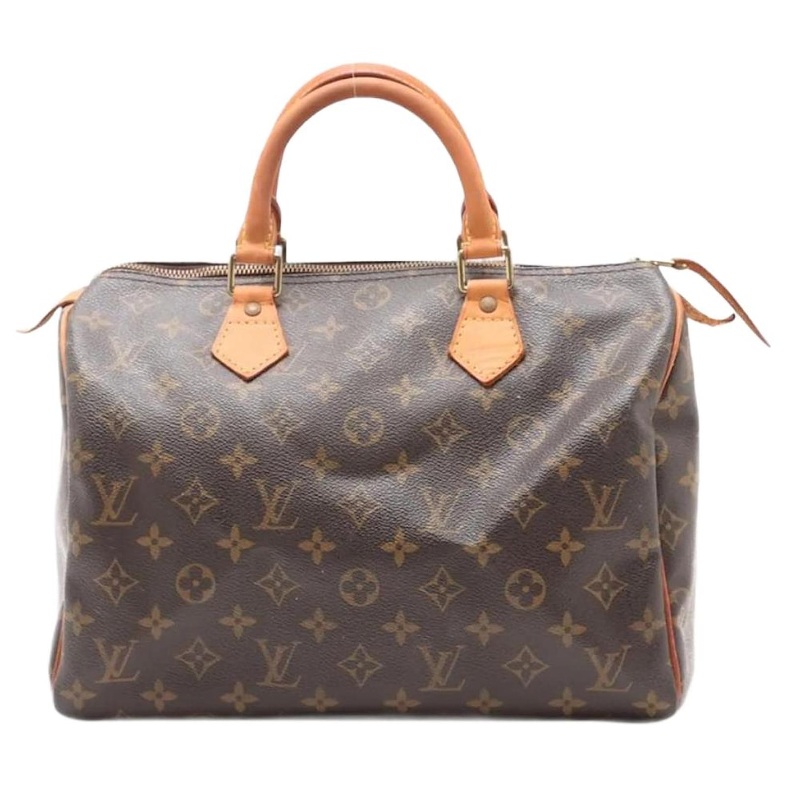 Louis Vuitton Brown vintage 2003 Monogram Speedy 30 bag Cloth ref