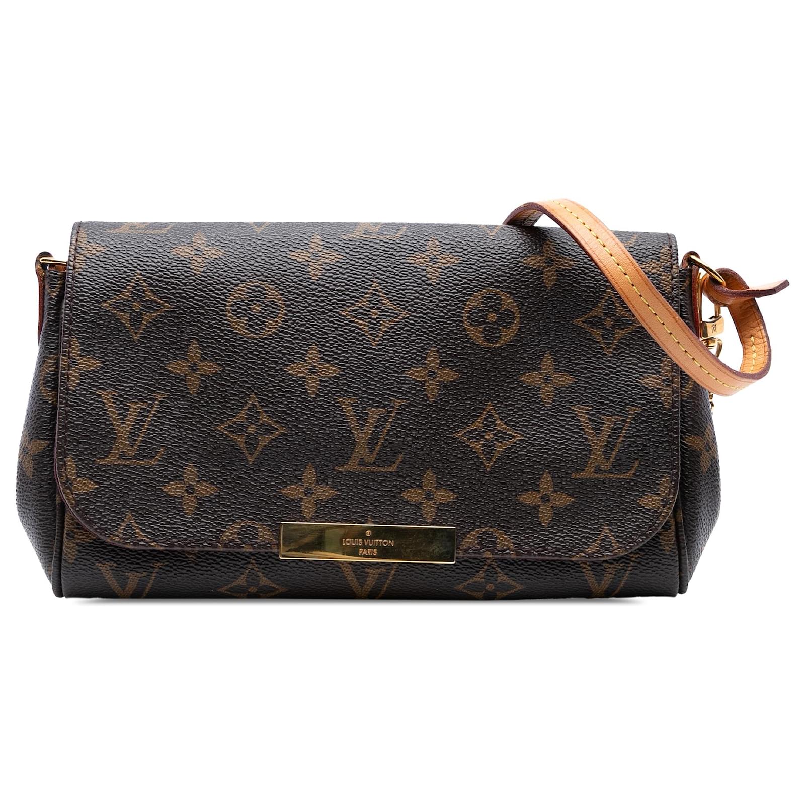 Louis Vuitton Brown Monogram Favorite PM Leather Cloth ref.2543829