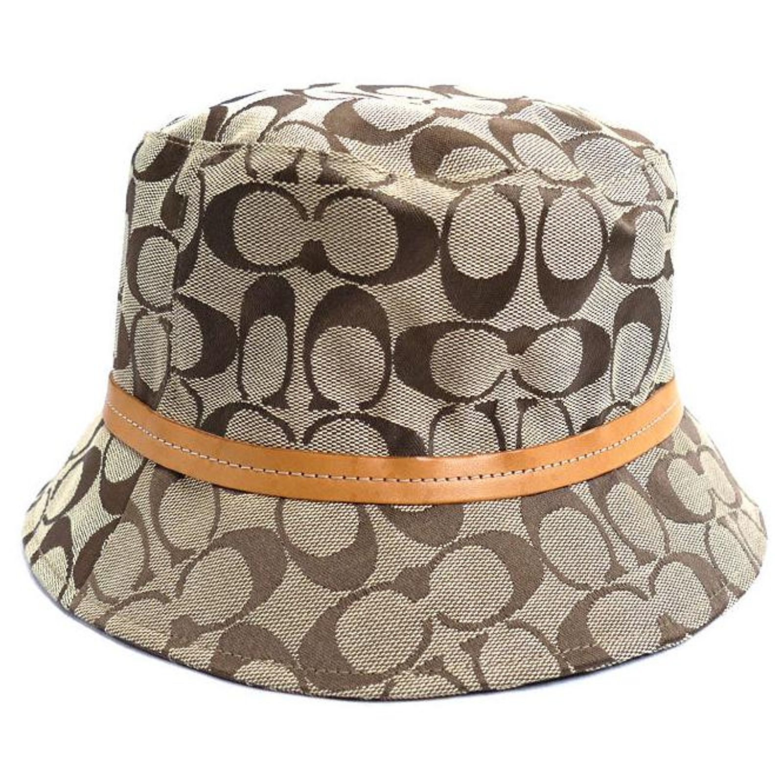 COACH Signature Bucket Hat Beige Cotton Polyester ref  display picture 1