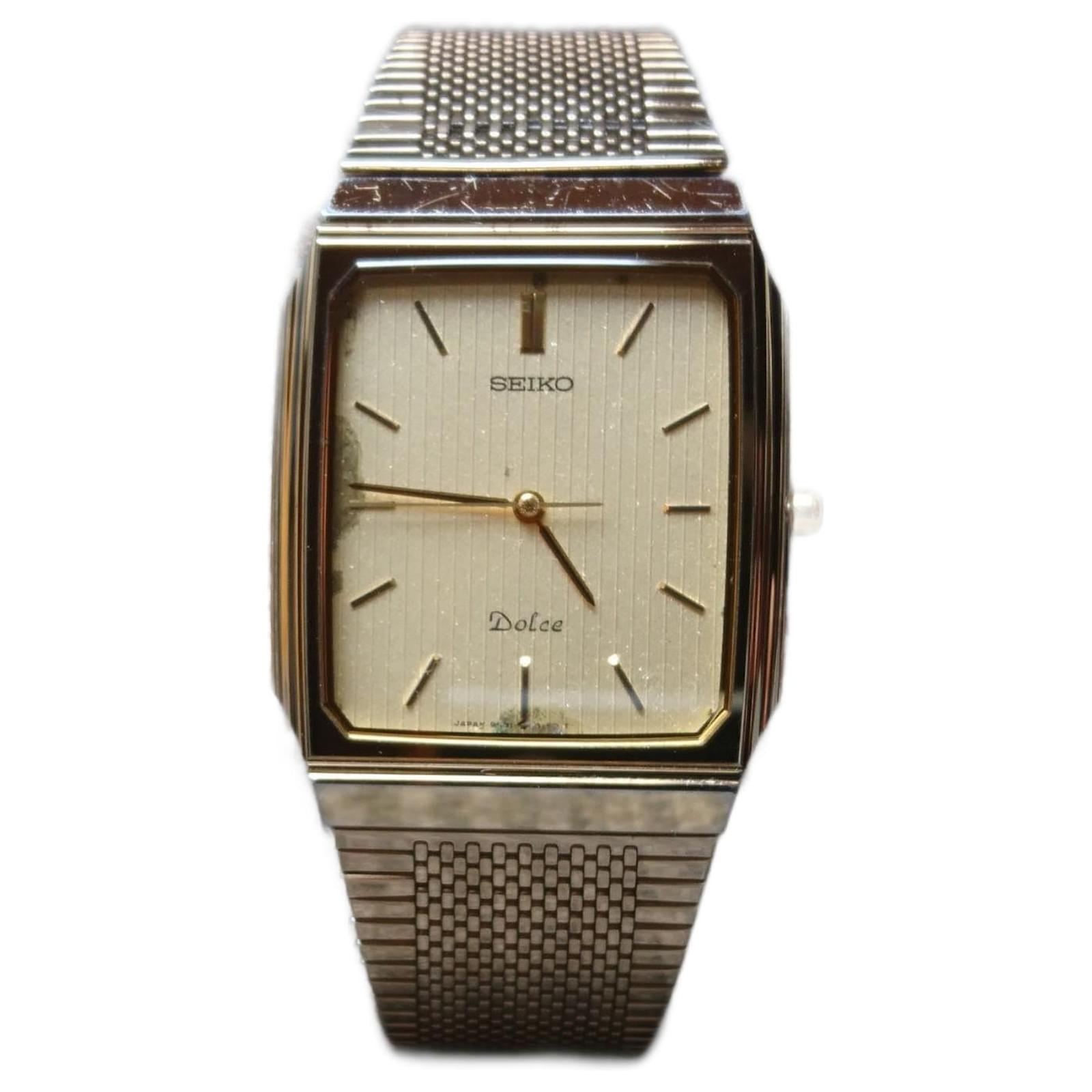 Vintage Seiko Dolce Quartz Watch ref. 9531-5160 Golden Steel ref