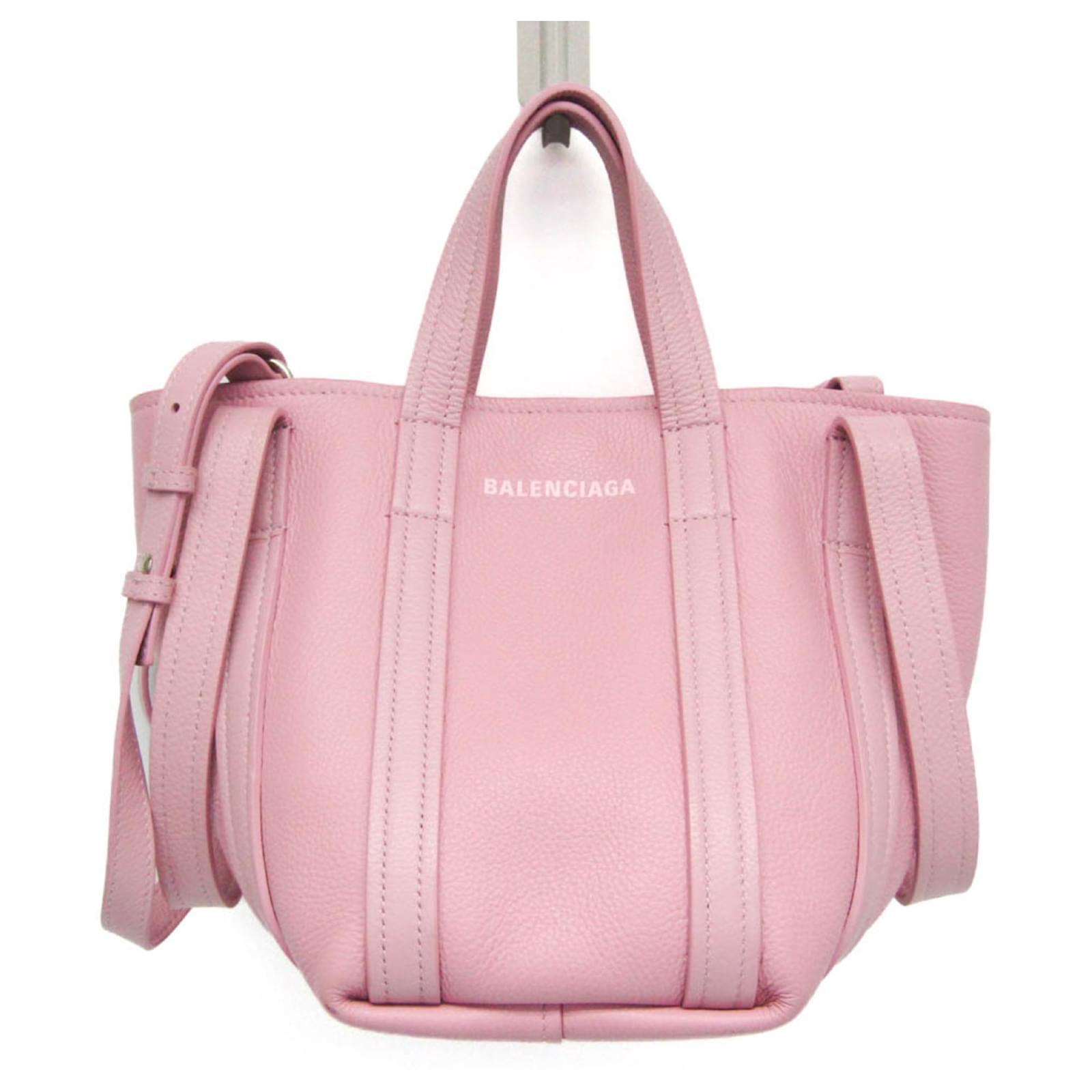 Balenciaga Everyday XS North South Shoulder Tote Bag Pink Leather