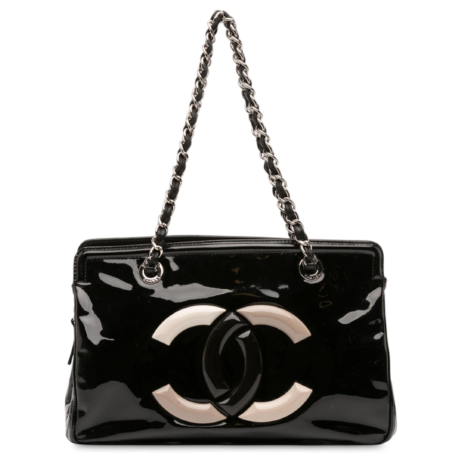 Chanel Black Small Patent Lipstick Tote Leather Patent leather ref