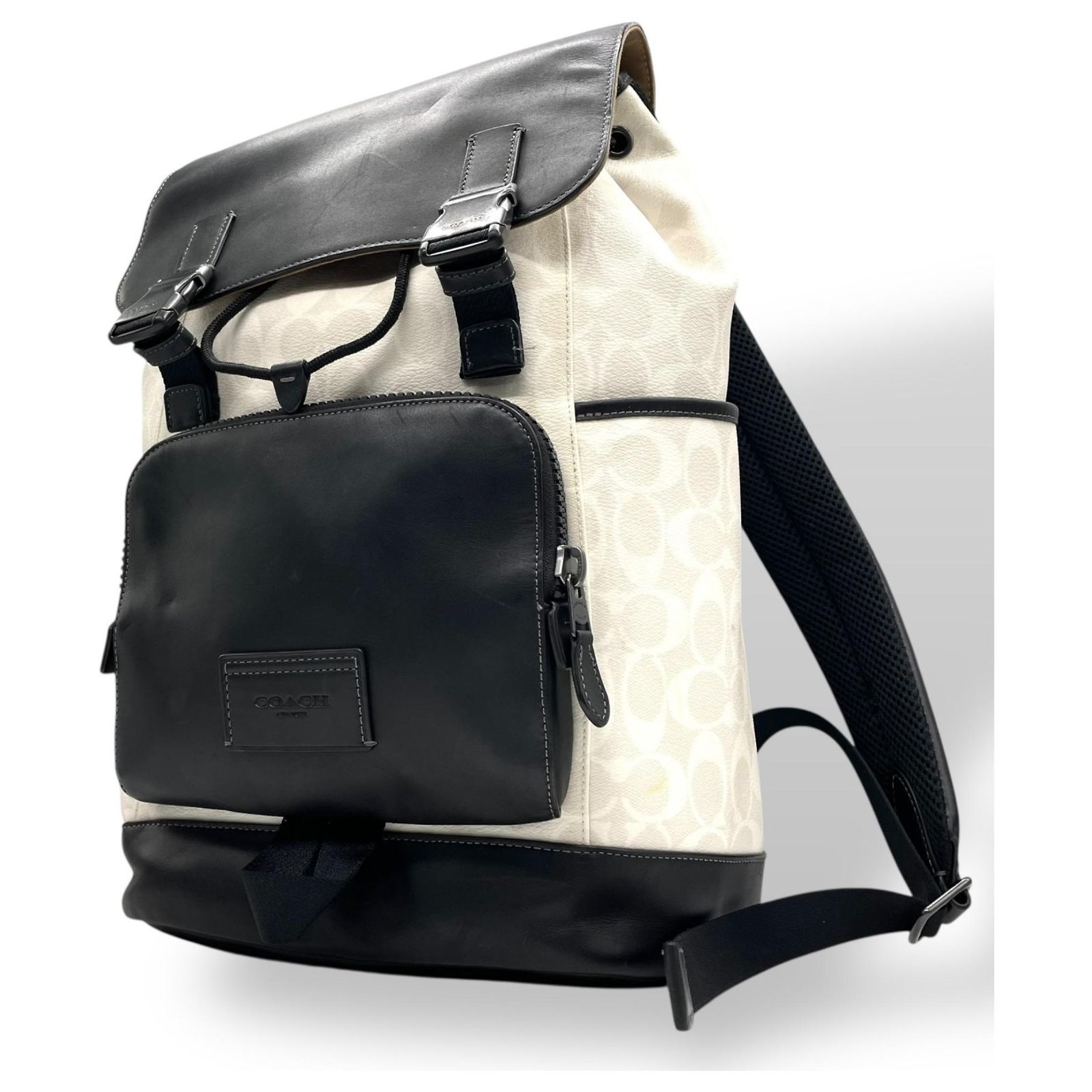 Black and white coach back pack Coach Sprint Backpack In Signature Canvas | Mercari main image 2