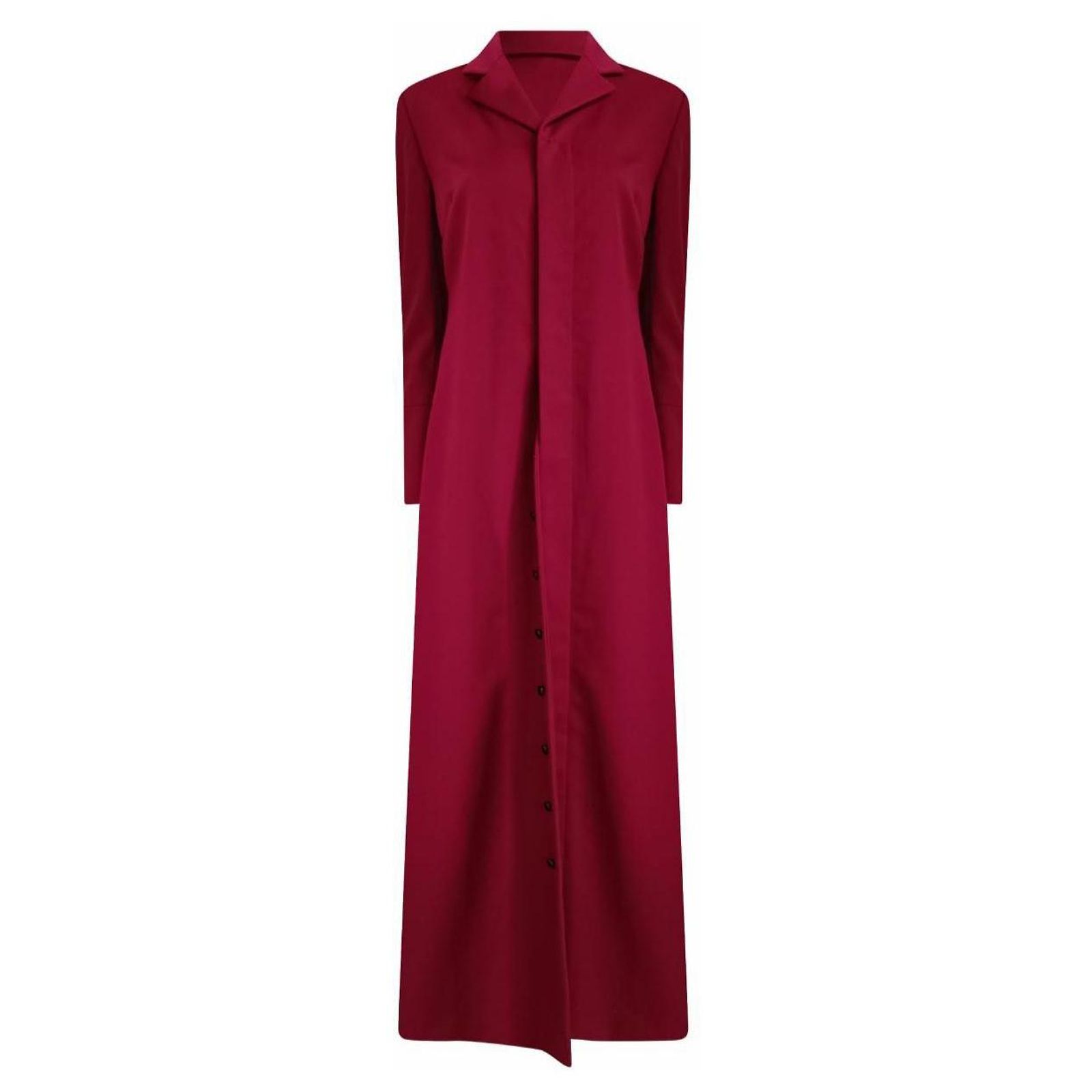 Rare! 1997 97FW Dolce & Gabbana Vintage Trench Wool Coat Dark red