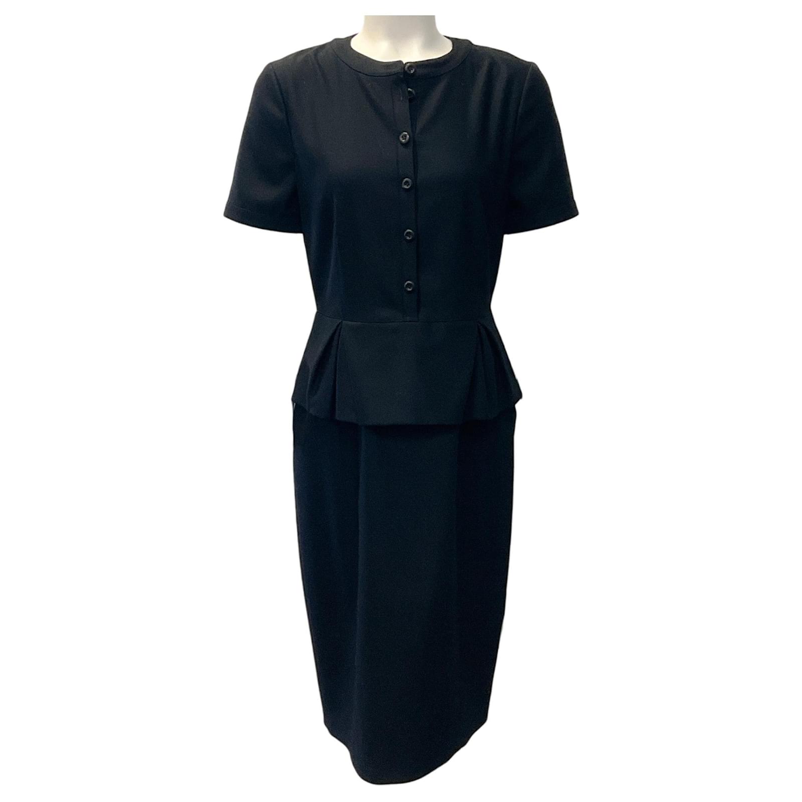 princess polly baby blue dress Burberry Black Viscose Pleated Sleeveless Dress Size 38
