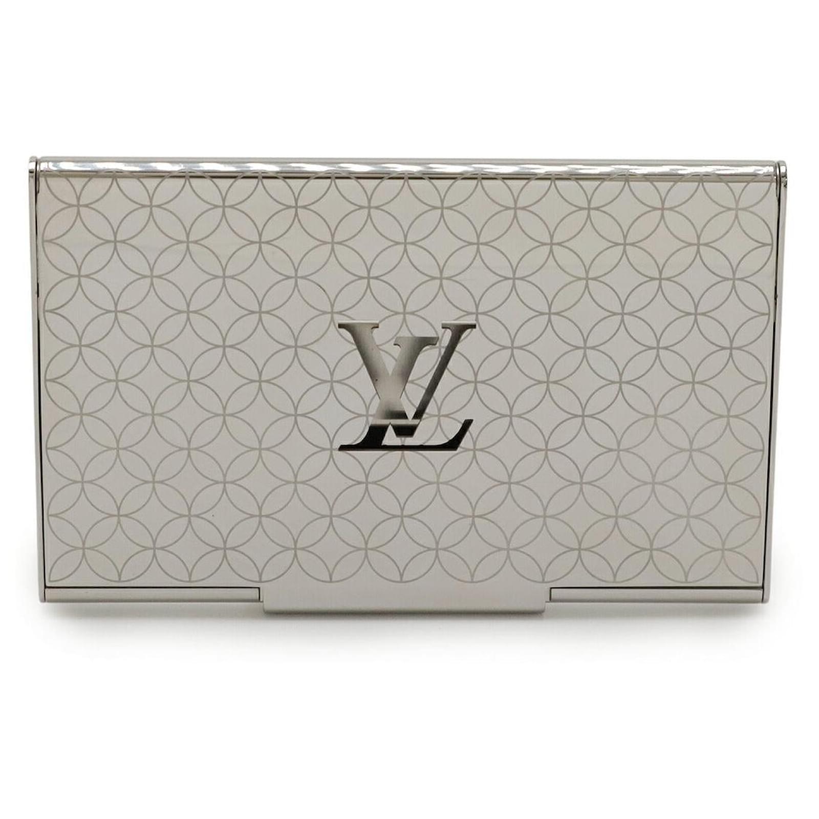 Porte Carte Champs Elysees en Métal Louis Vuitton Argenté