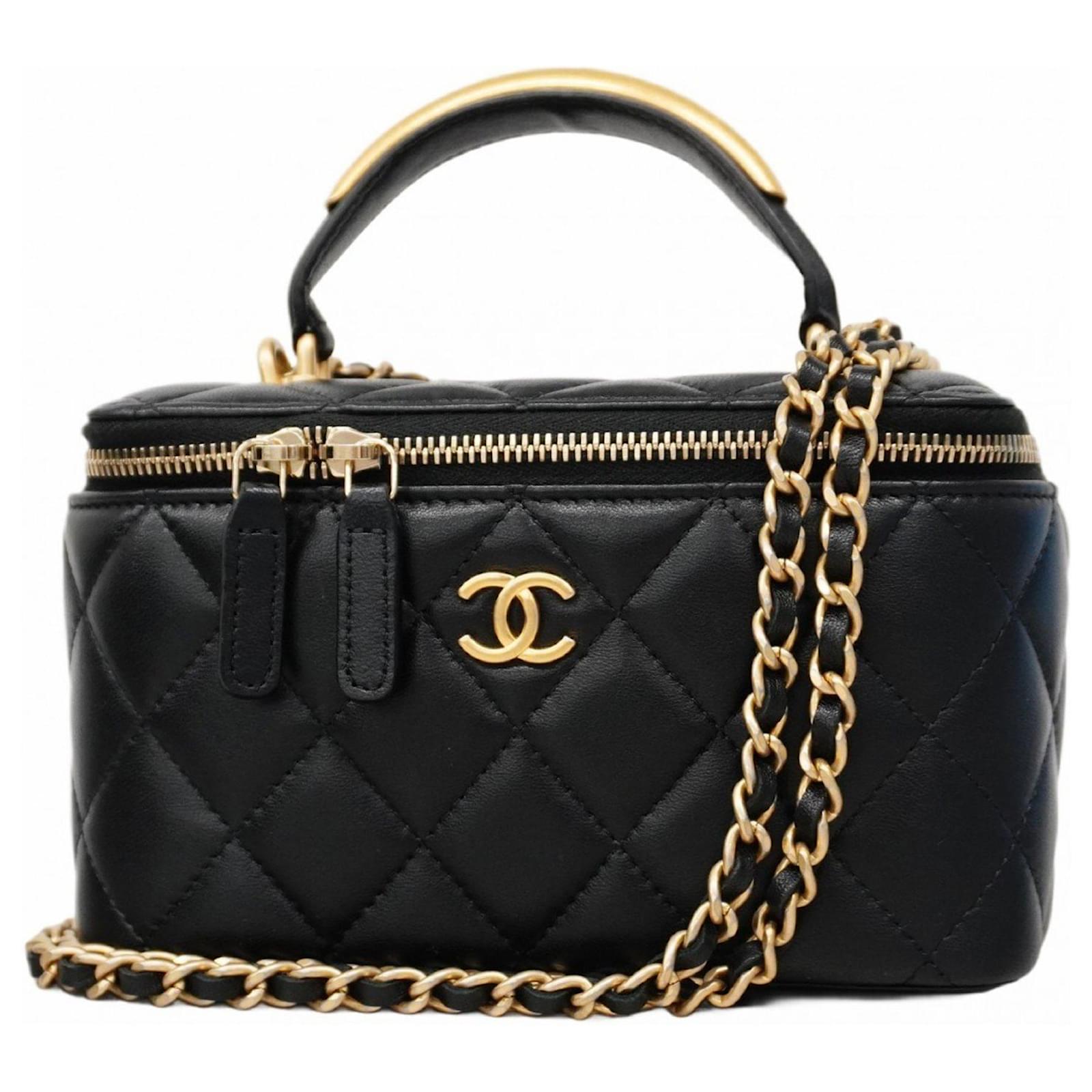 Chanel Matelasse Vanity Bag Black Leather ref.JC2557148 (Sold