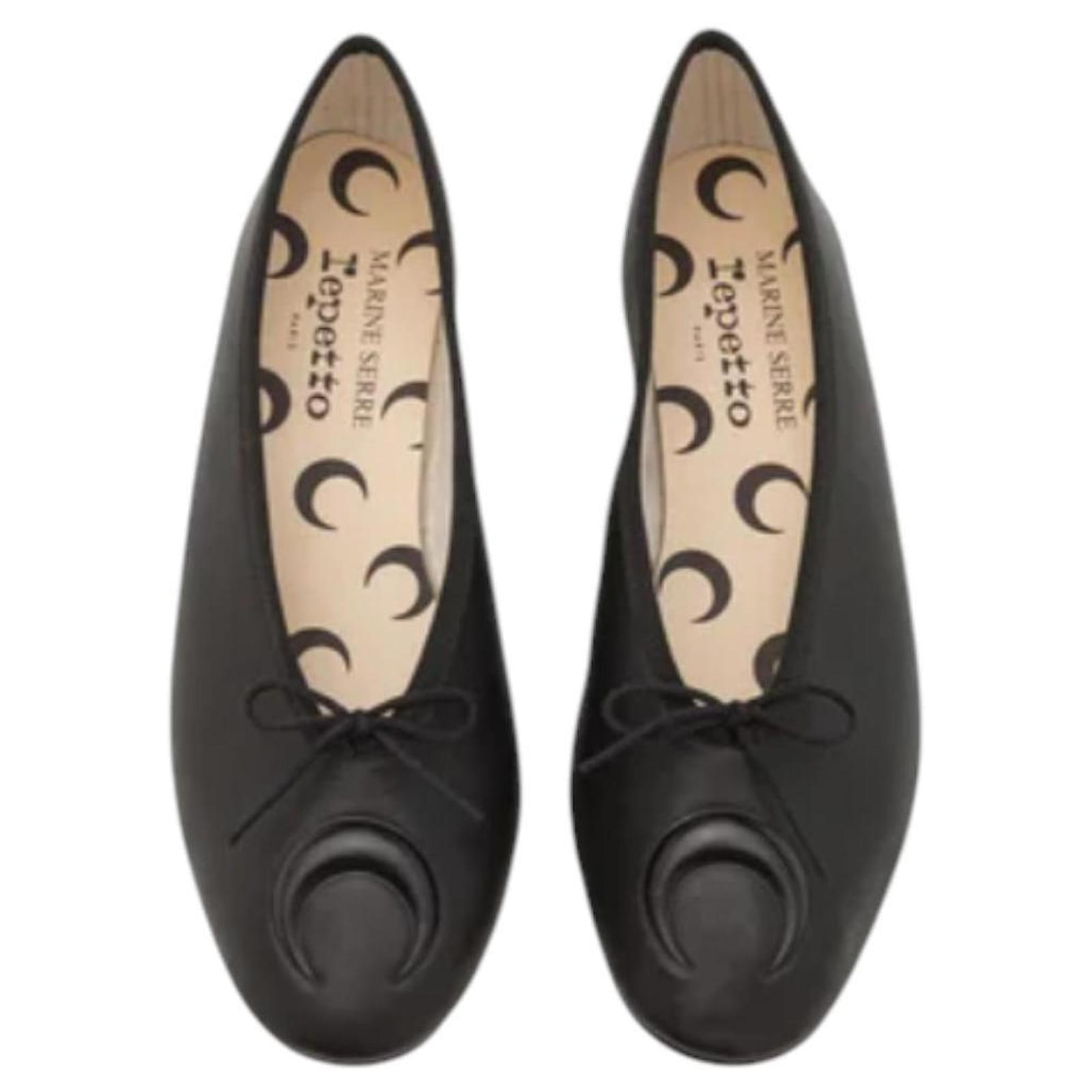 Marine Serre x Camille Repetto Lilouh ballet flats Black Leather