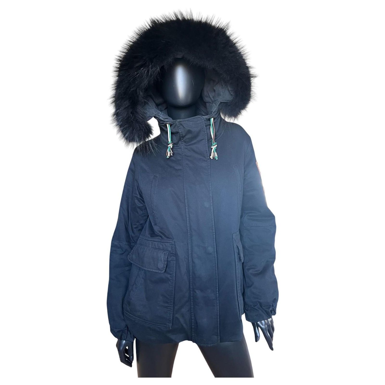 Manteau De Fourrure Raton Laveur - Marque Konrad Taille L | Occasion Très Bon état | Longueur Longue | Pour Automne-hiver