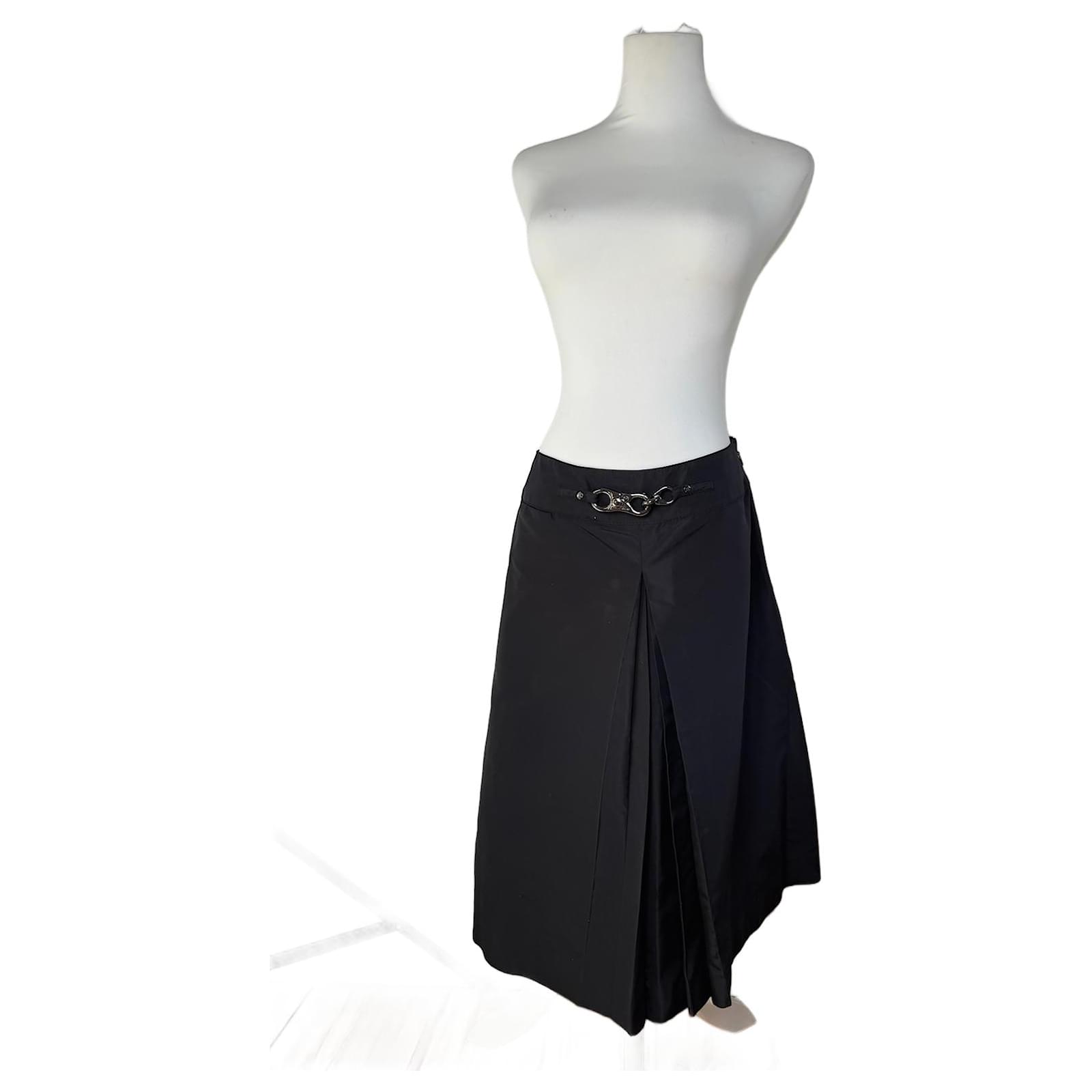 Céline Vintage Celine Paris Silk Skirt black 36/S ref.2558135