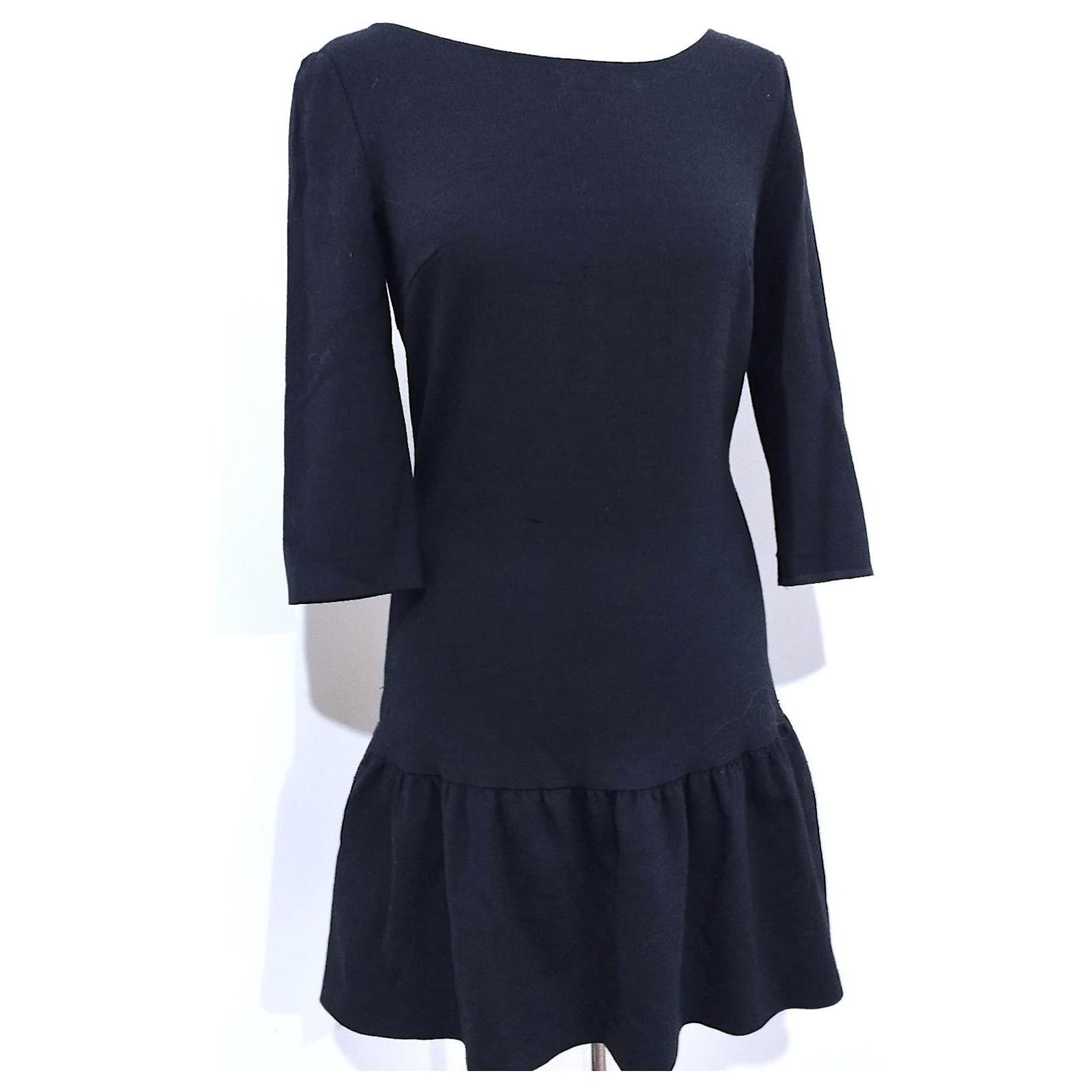 Ba&sh Teina Knit Wool Dress S Dark blue ref.2558194 - Joli Closet Ba&sh Teina Knit Wool Dress S Dark blue ref.2558194 - Joli Closet