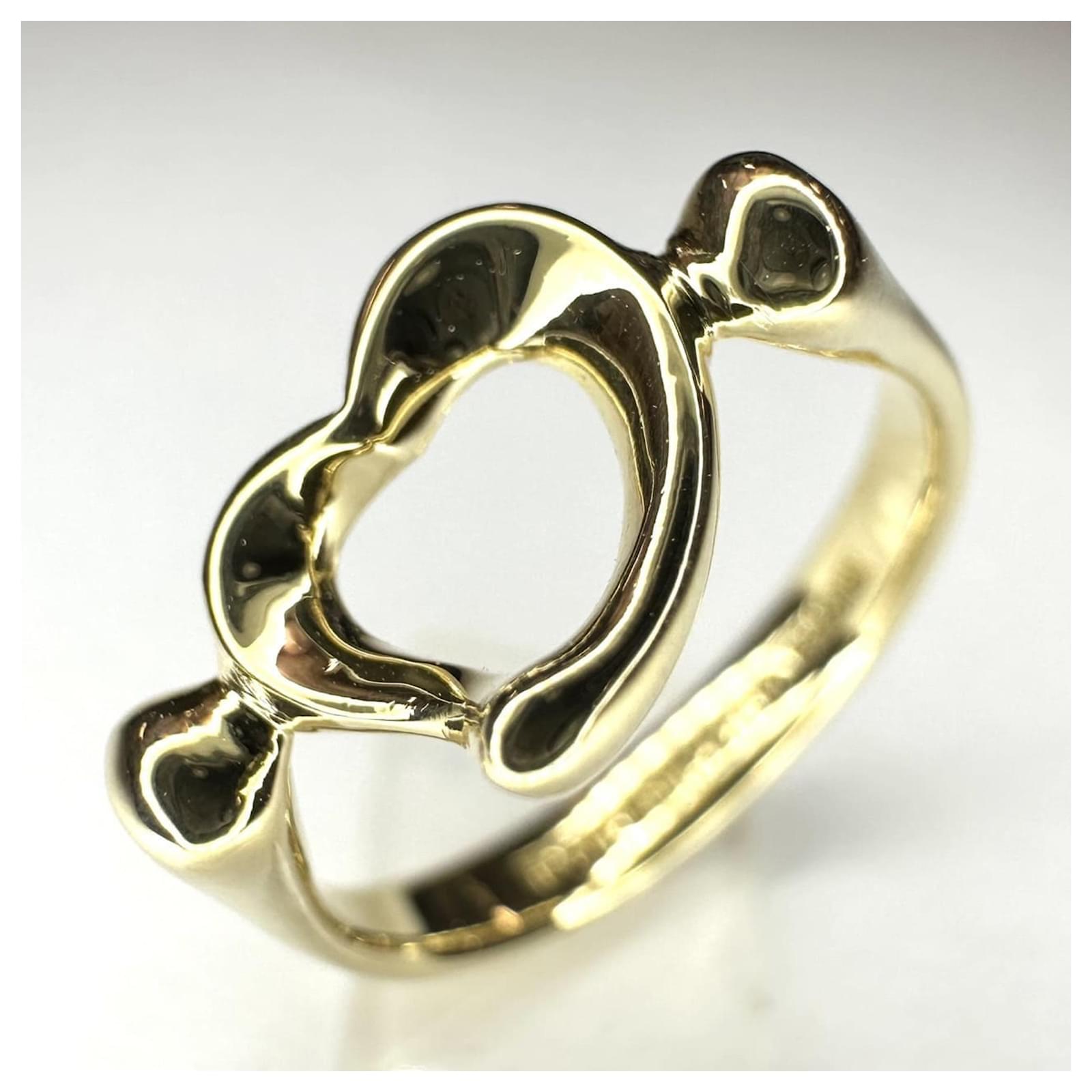 Tiffany Co Tiffany Heart Band Ring Golden Joli Closet