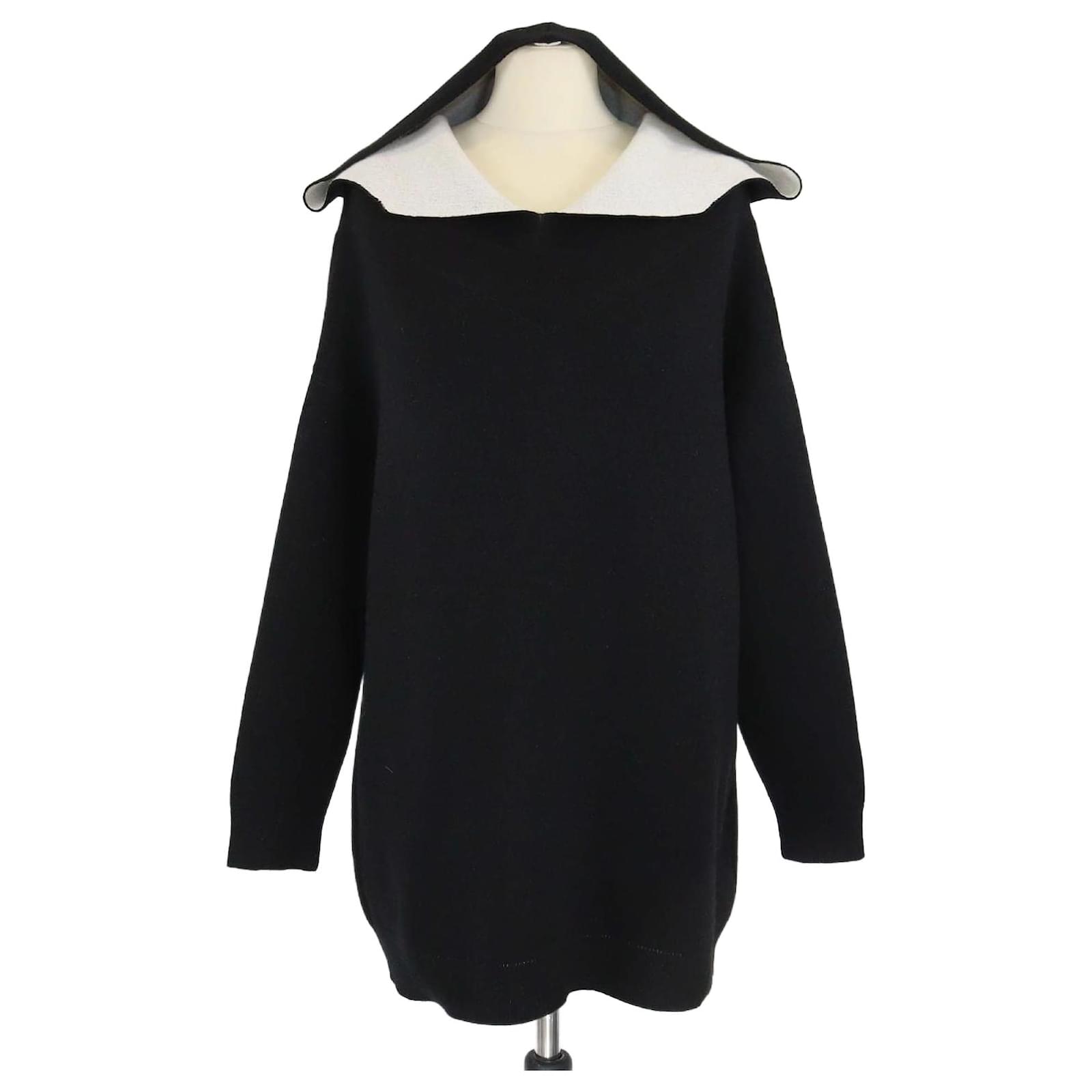 Christian Dior Black Cashmere Blend J'adior 8 Hooded Sweater
