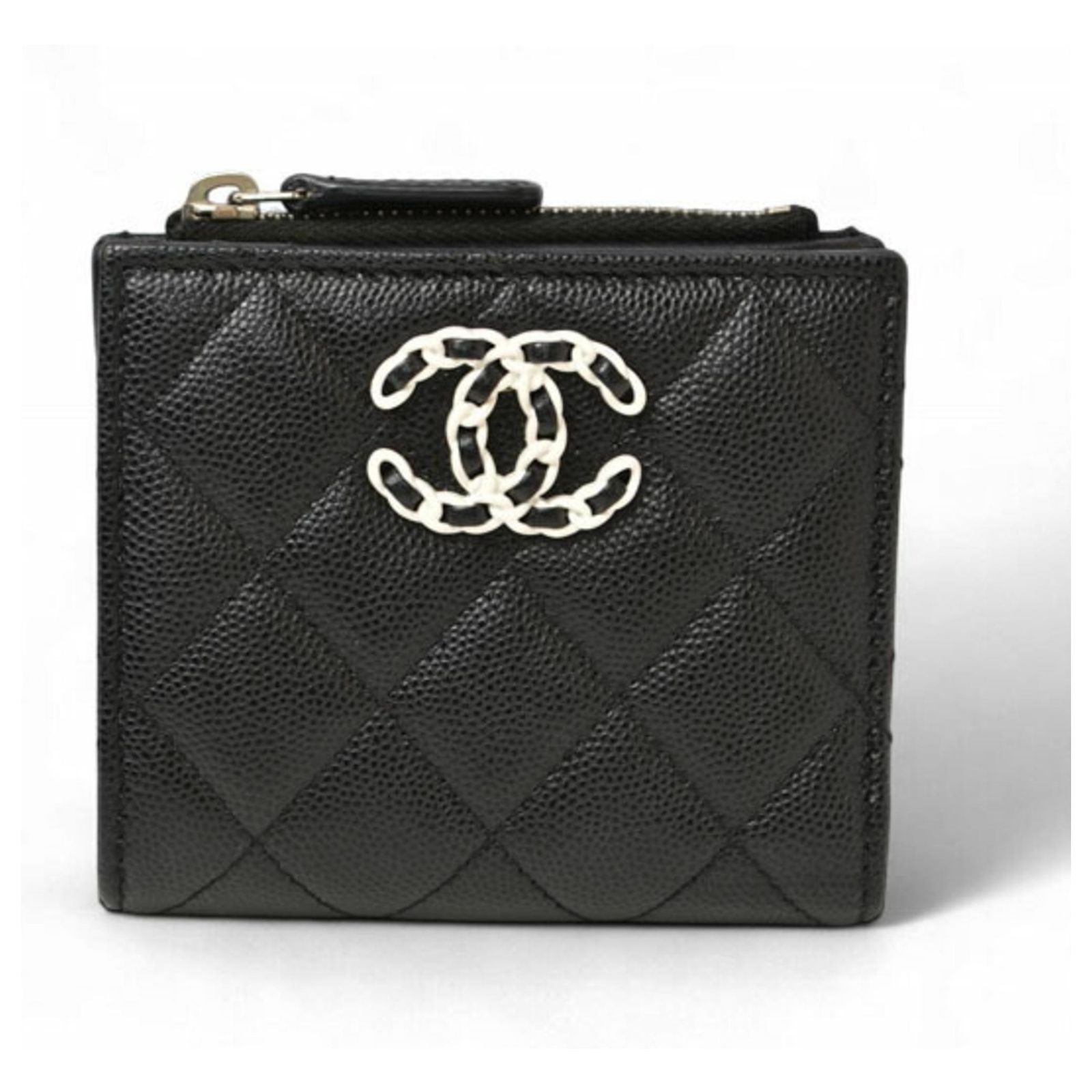Timeless Chanel Bi-Fold Mini Wallet Black Leather ref.JC2558923 (Sold ...