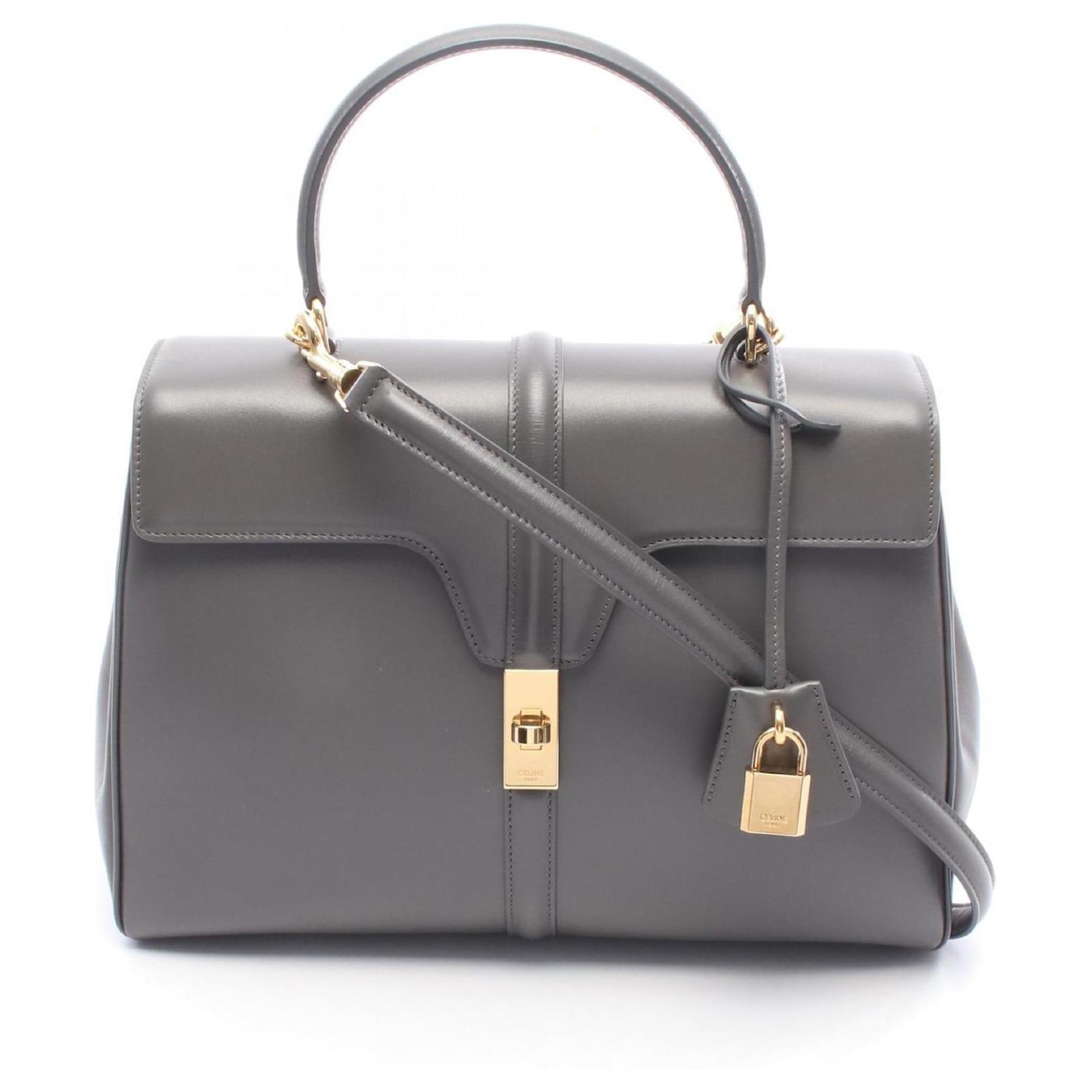 Céline Celine 16 Seize Medium Handbag Brown Leather ref.JC2563897 Céline Celine 16 Seize Medium Handbag Brown Leather ref.JC2563897