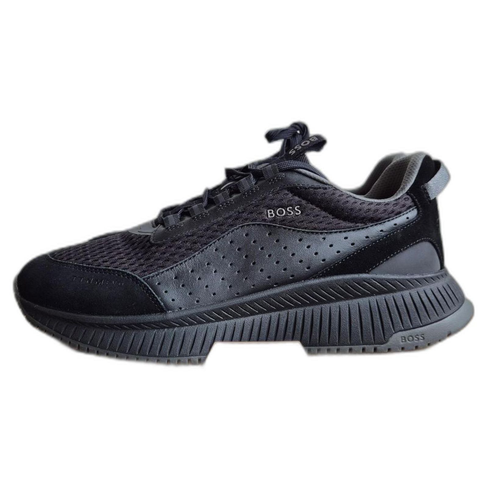 Baskets Hugo Boss Homme Taille 10 UK - Orange Et Noires, Cuir, Bon état
